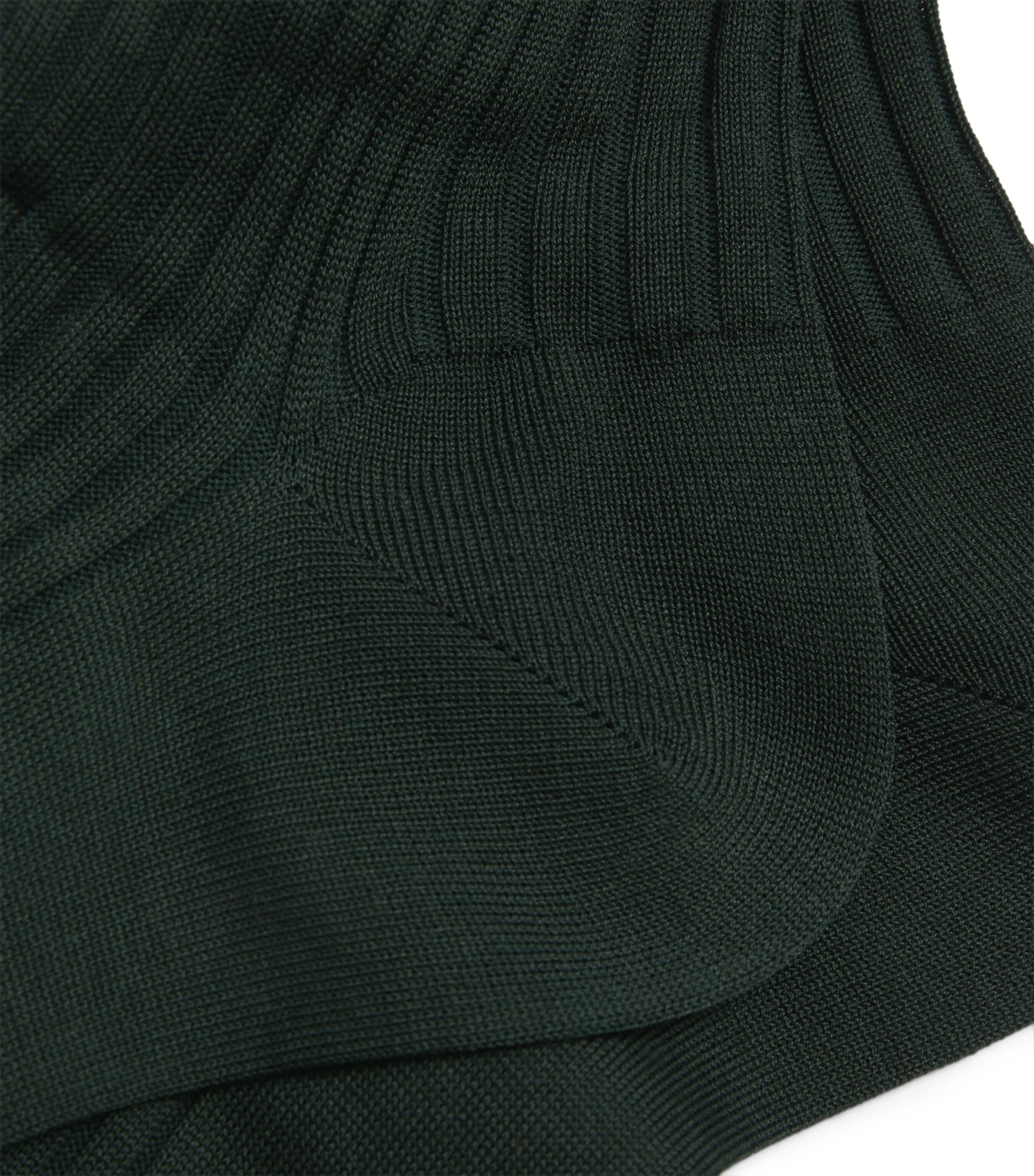 Ribbed Danvers Socks DARK GREEN Image 2