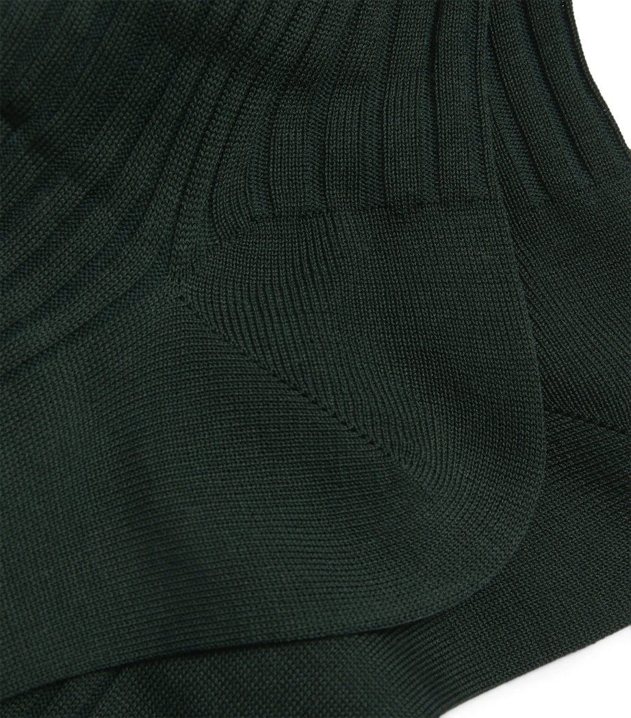 Ribbed Danvers Socks DARK GREEN Image 2
