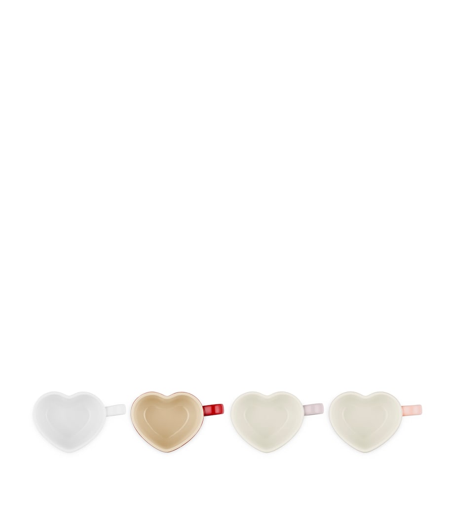 Le Creuset Stoneware Heart Mugs (Set of 4) Mixed Image 4
