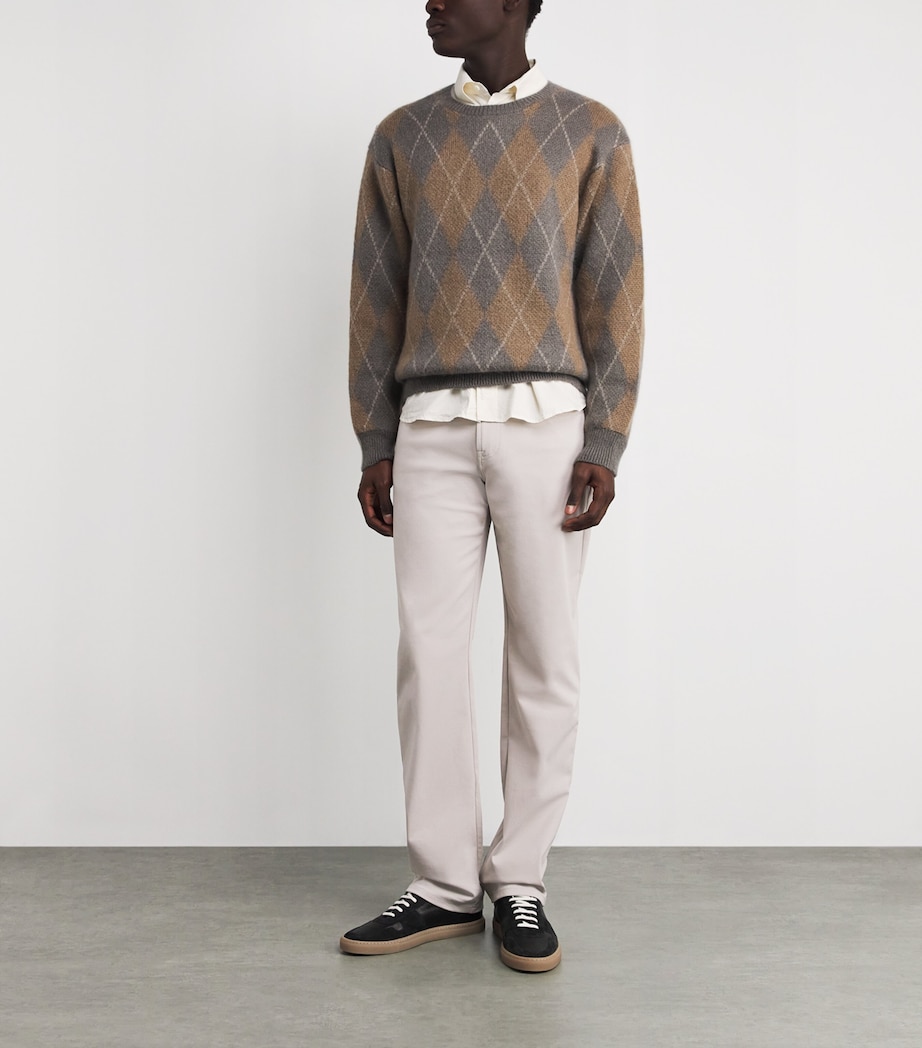 The Straight Trousers U71LV DBLE KNIT STN Image 2