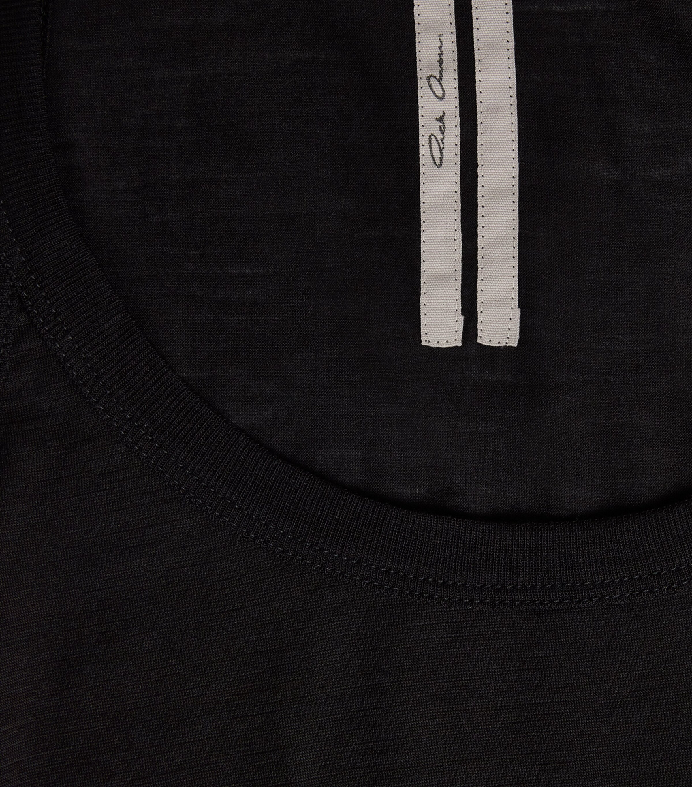 Rick Owens Mens Wool-Silk Pony Tank Top Black Image 6
