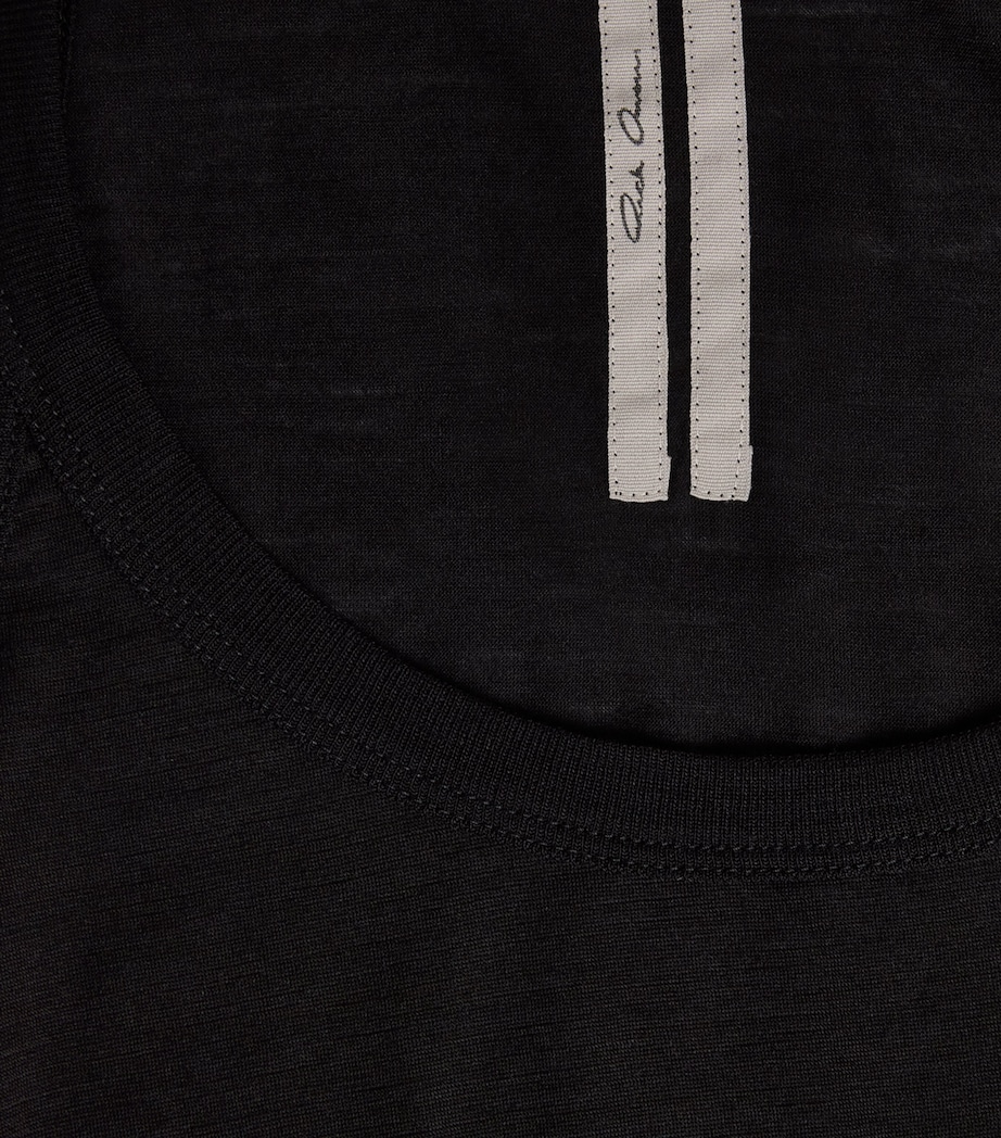 Rick Owens Mens Wool-Silk Pony Tank Top Black Image 6