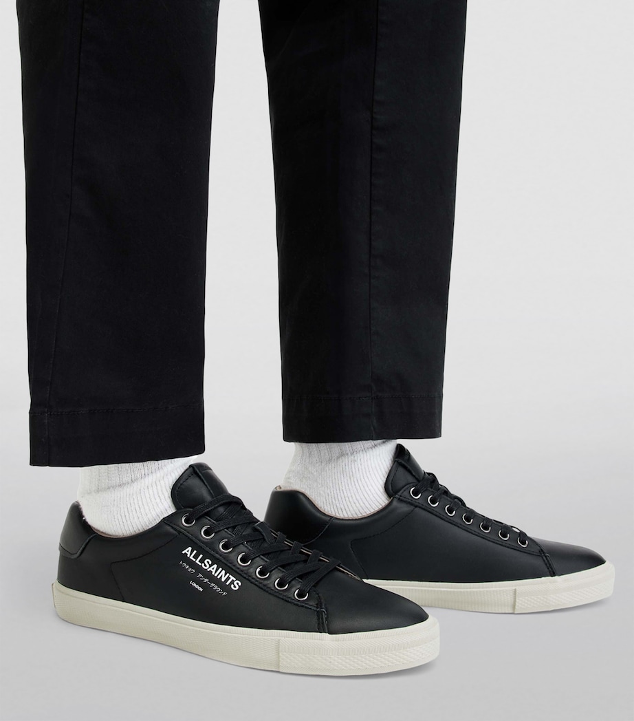 Leather Underground Low-Top Sneakers BLACK Image 6