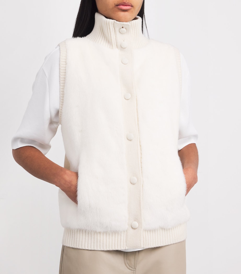 Merino Wool-Mink Gilet C11 Image 6