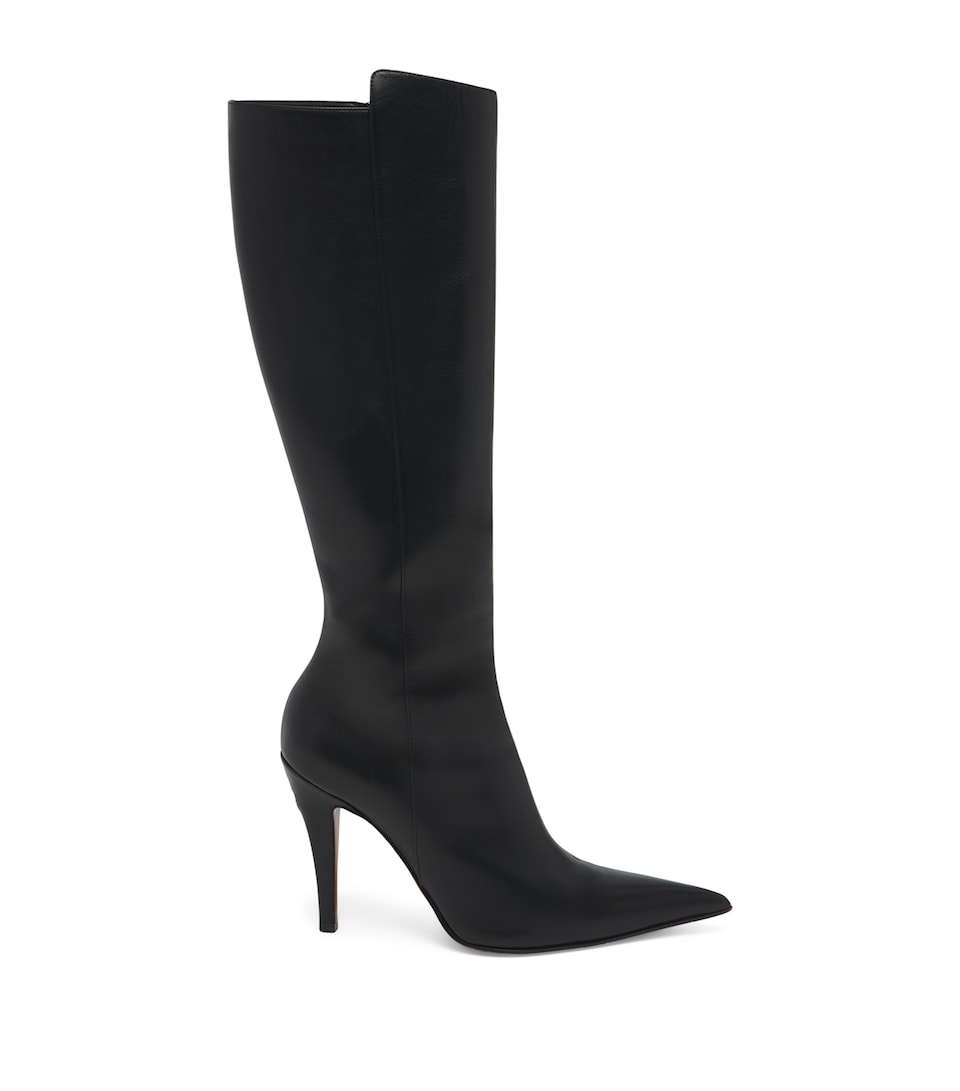 Faux Leather Birdee Knee-High Boots 105
