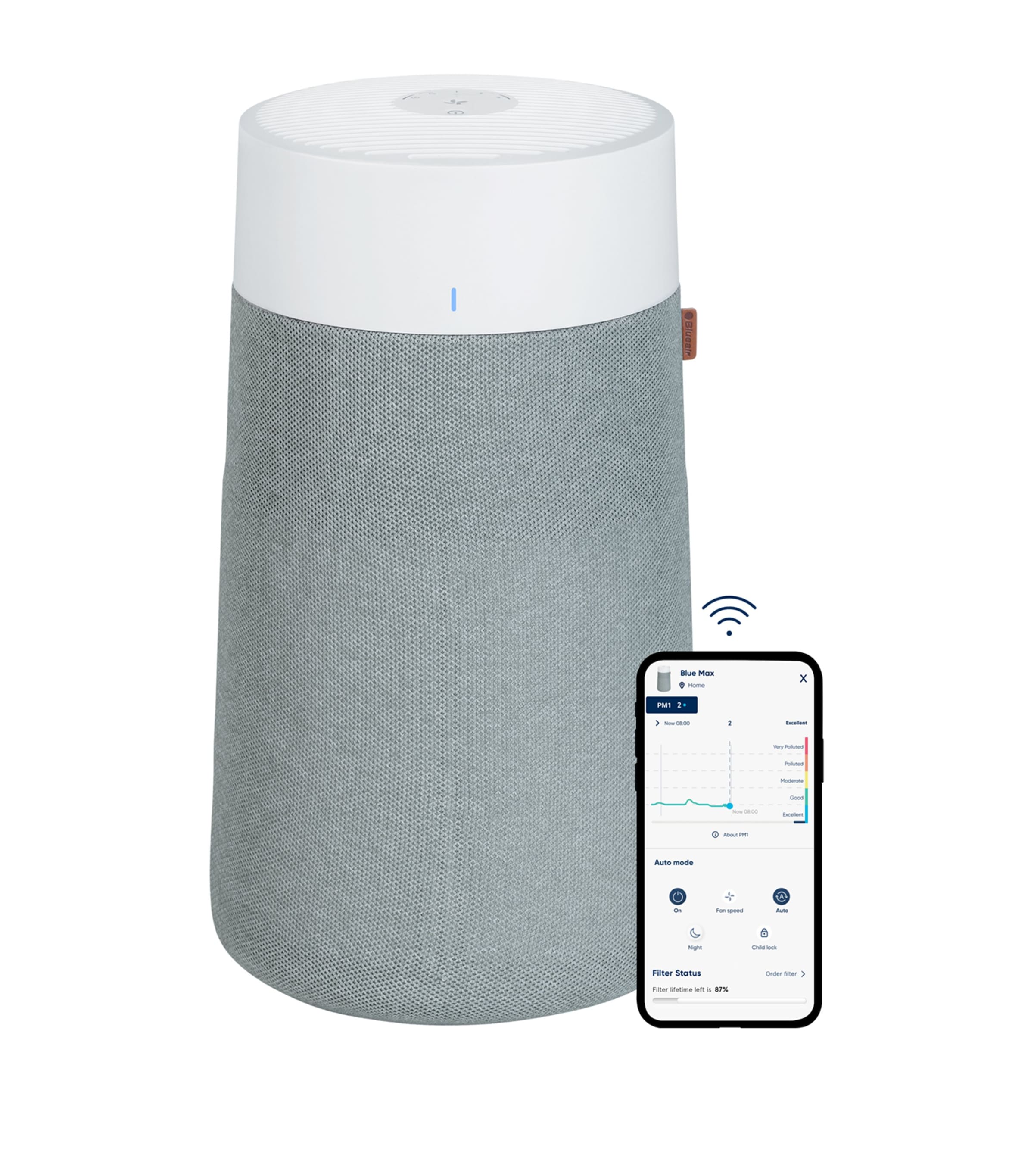 Blu 3450i Max Air Purifier GREY Image 2