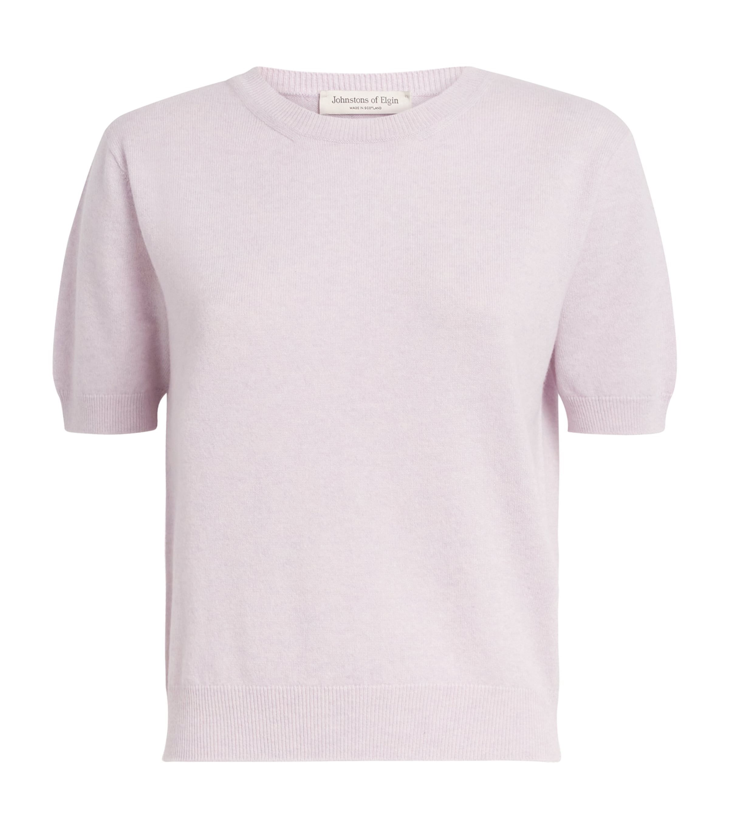 Johnstons Of Elgin Cashmere Short-sleeve Sweater In Purple