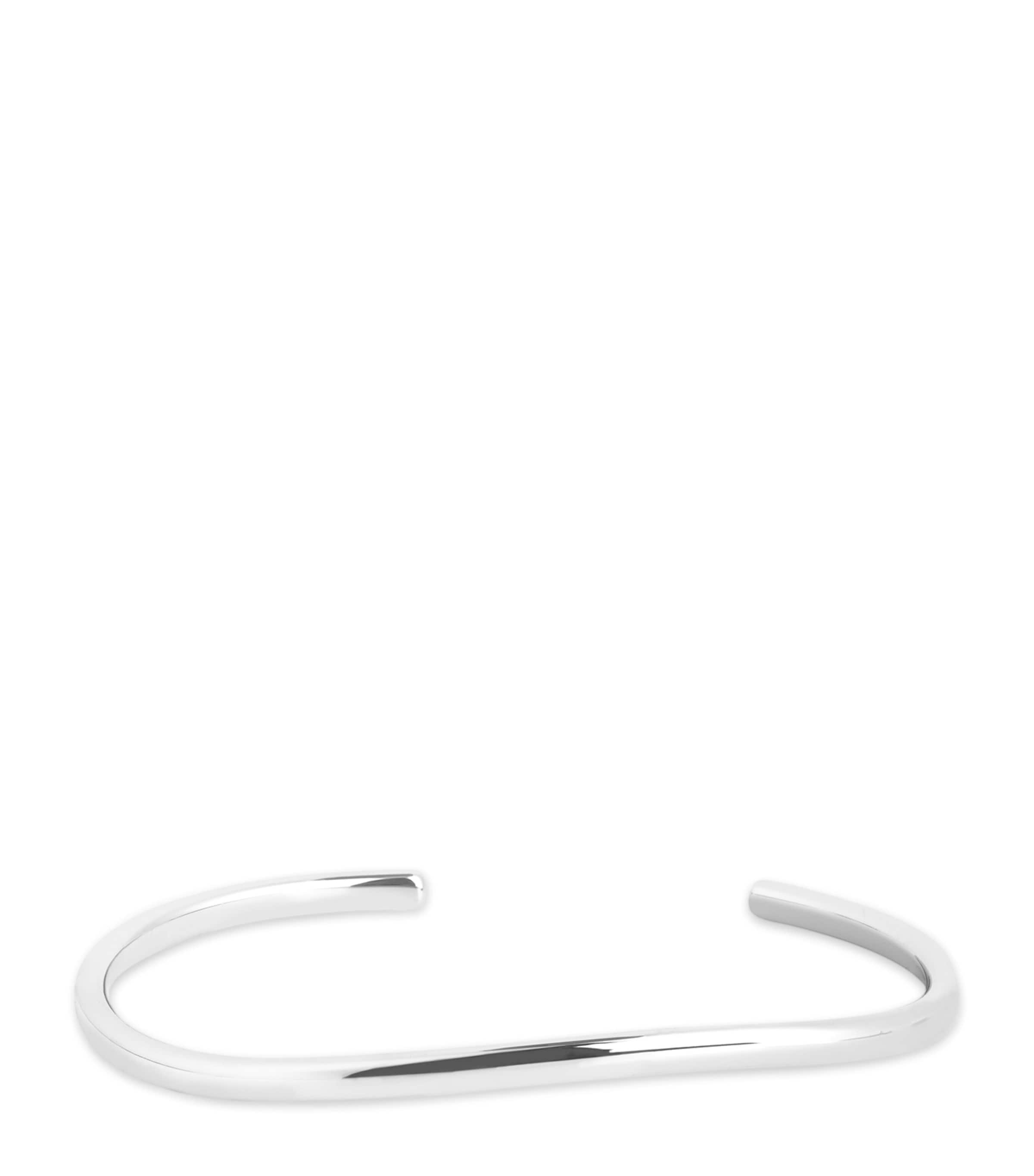 Astrid & Miyu Rhodium-plated Silver Infinite Cuff Bracelet In Silver