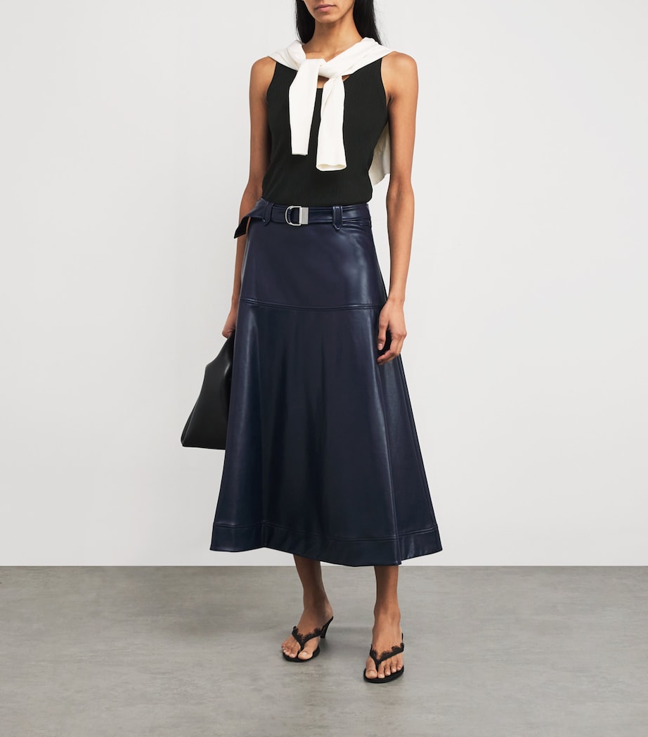 Weekend Max Mara Womens Rib-Knit Tank Top Black Image 2