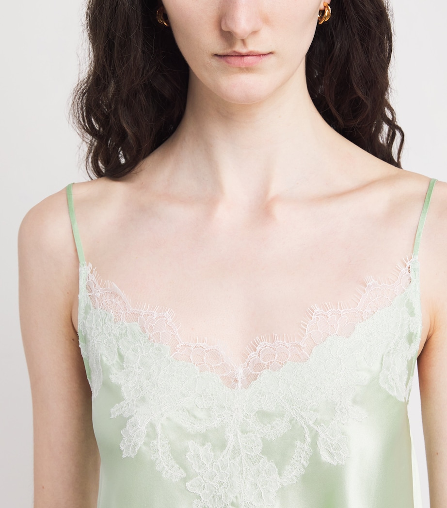 Silk-Lace Cami Top PEPPERMINT/WHITE Image 6
