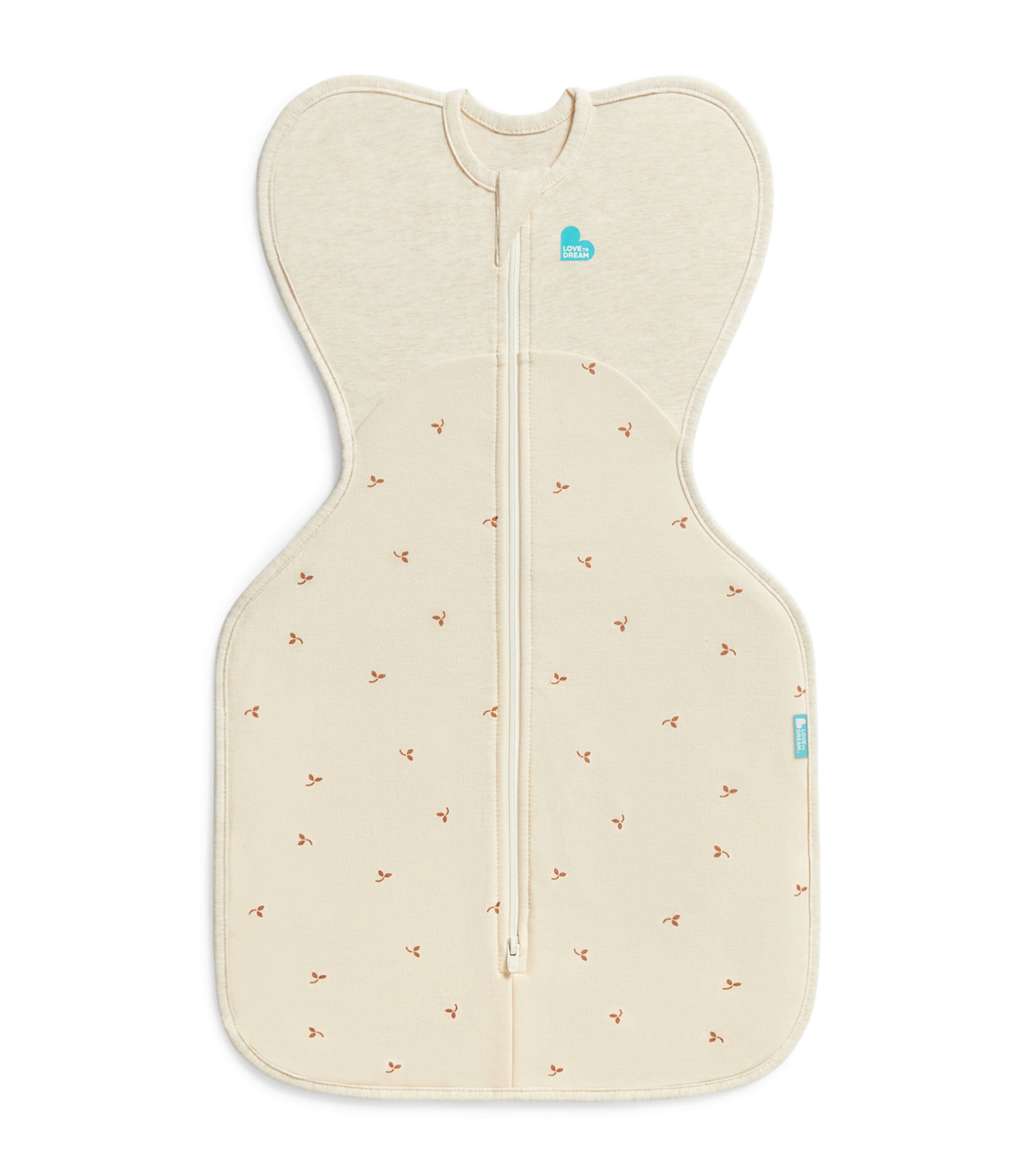 1.5 Tog Stretch-Cotton Twigs Swaddle (Newborn) OATMEAL Image 1