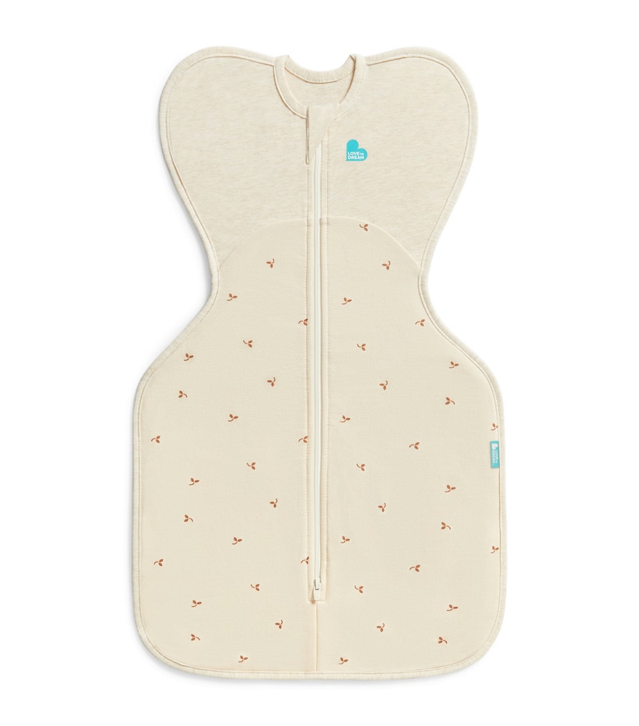 1.5 Tog Stretch-Cotton Twigs Swaddle (Newborn) OATMEAL Image 1