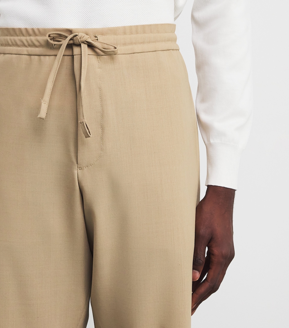 Wool Drawstring Straight-Fit Trousers 703 Image 6