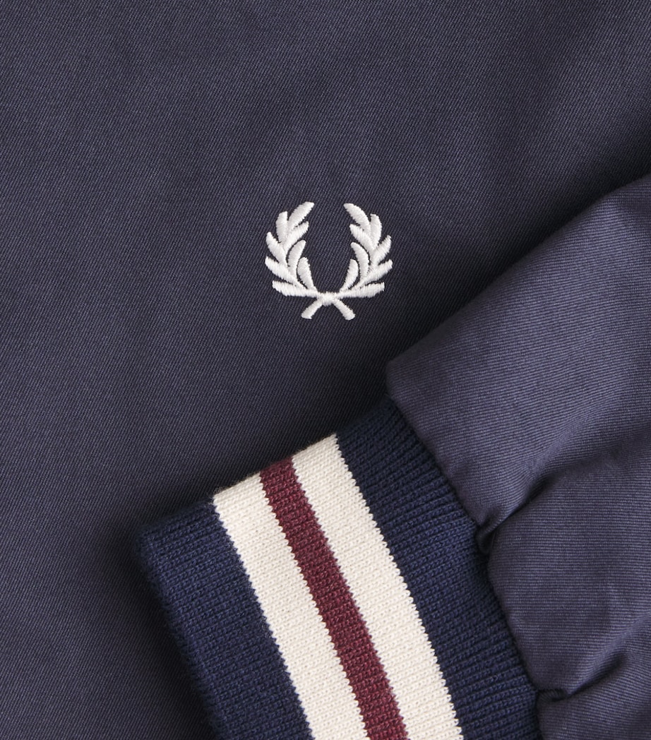Fred Perry Mens Cotton Tennis Bomber Jacket Navy Image 6