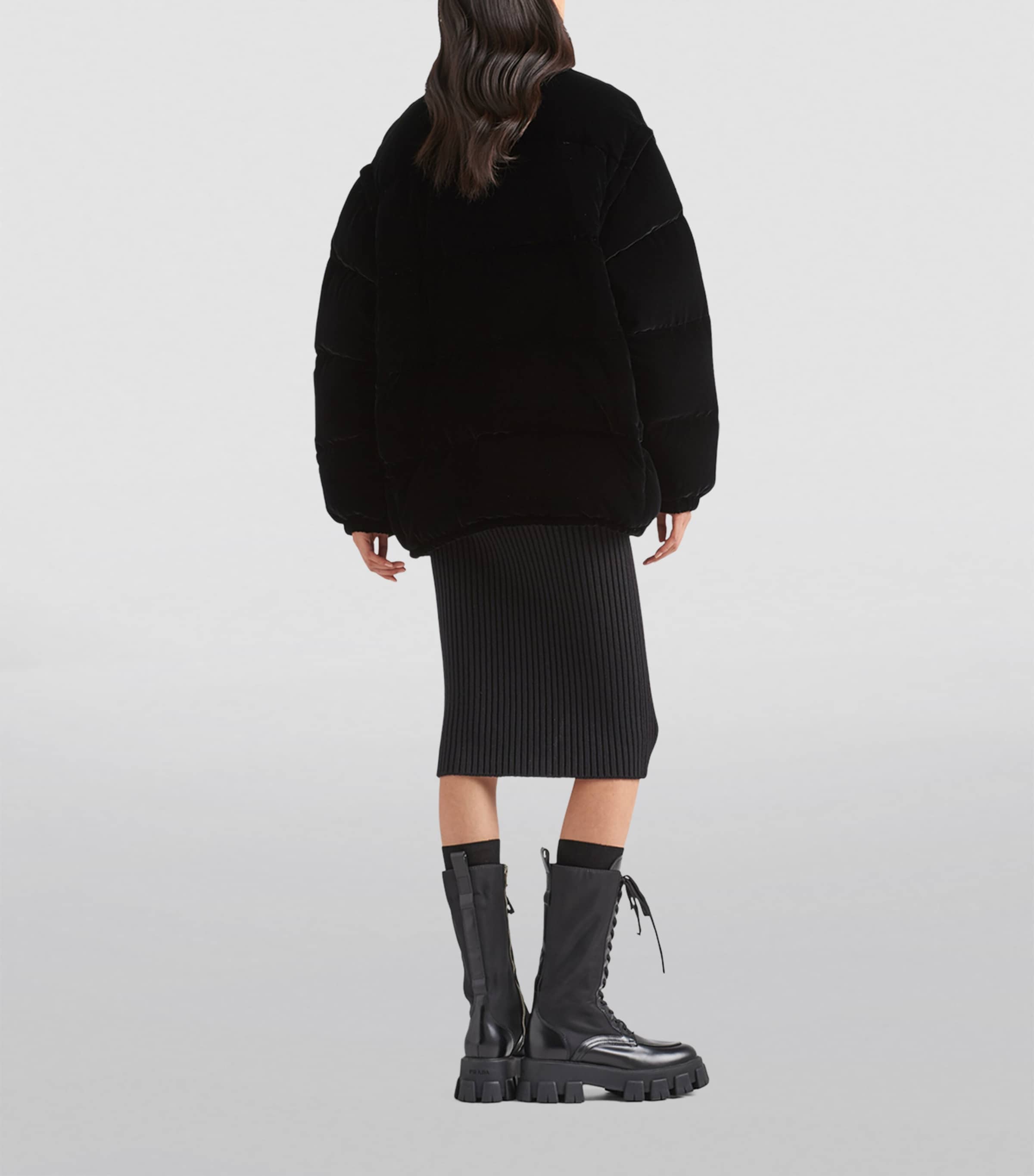 Velvet Convertible Down Jacket F0002 Image 4