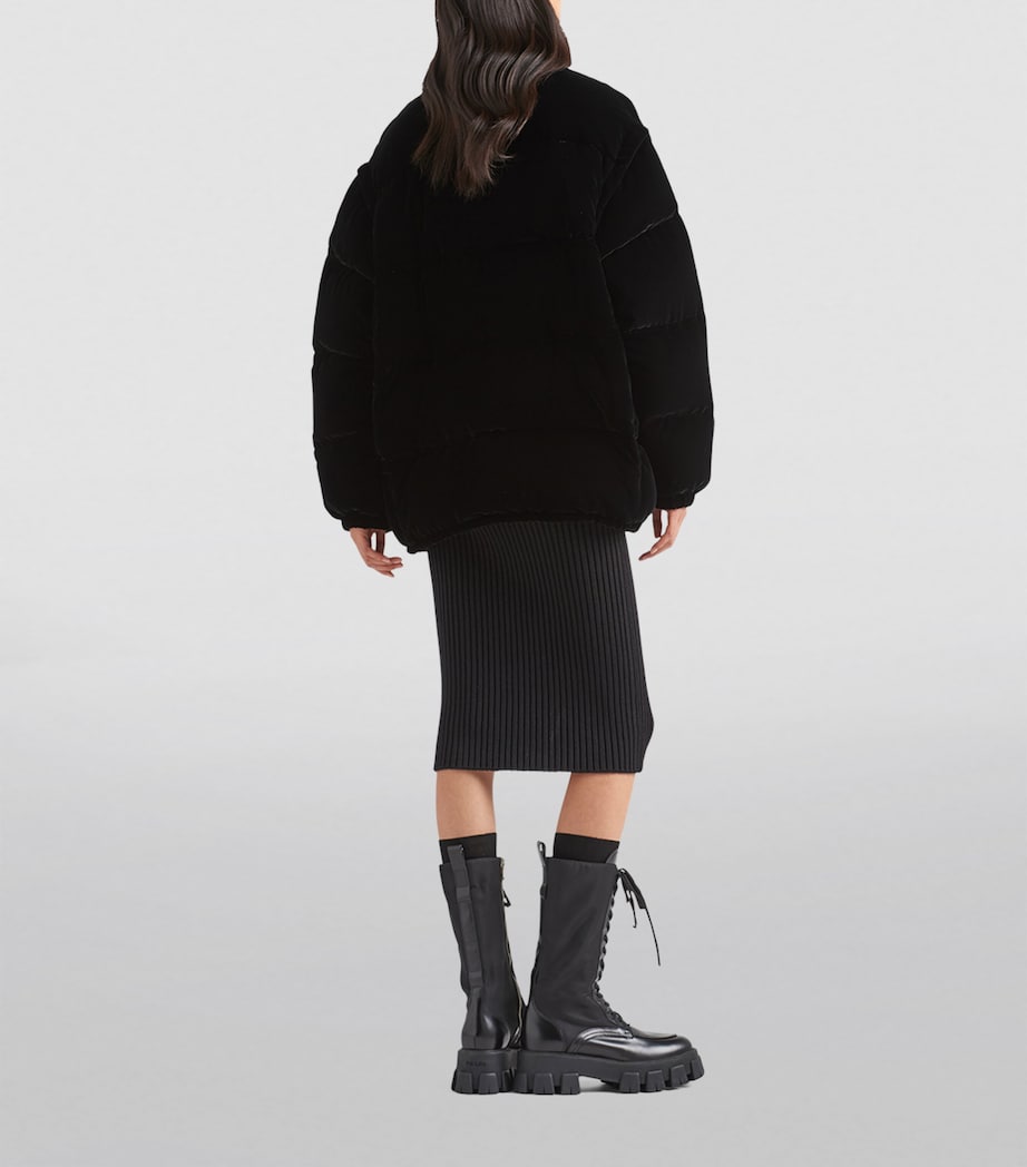 Velvet Convertible Down Jacket F0002 Image 4