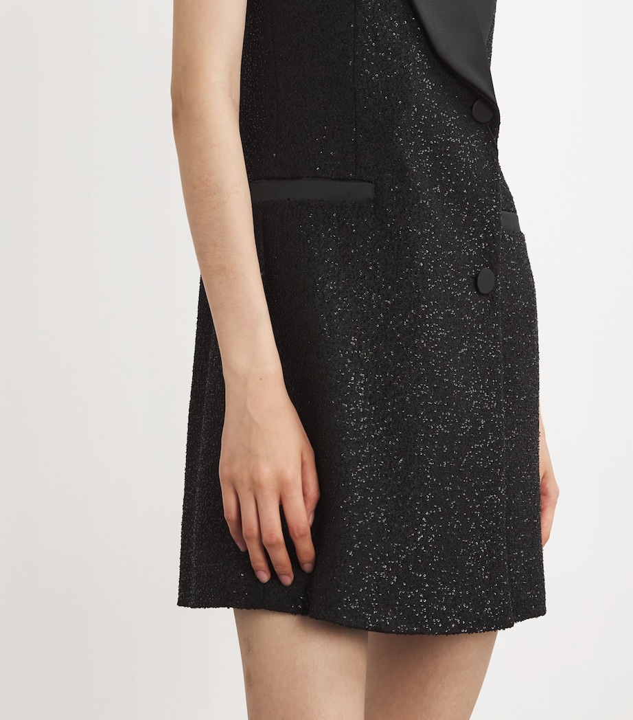 Tuxedo Mini Dress BLACK Image 6