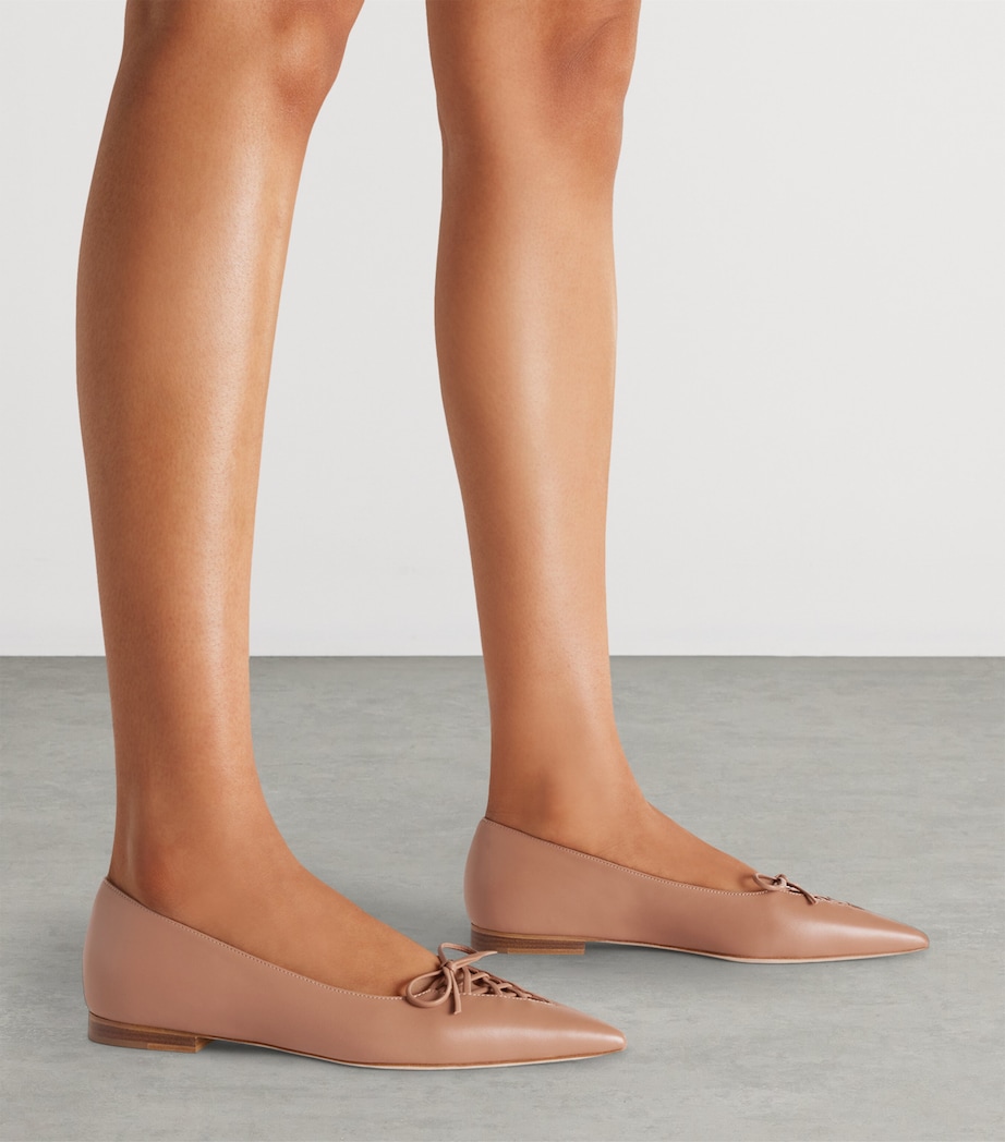 Nappa Leather Hedy Flat Pumps BLUSH Image 2