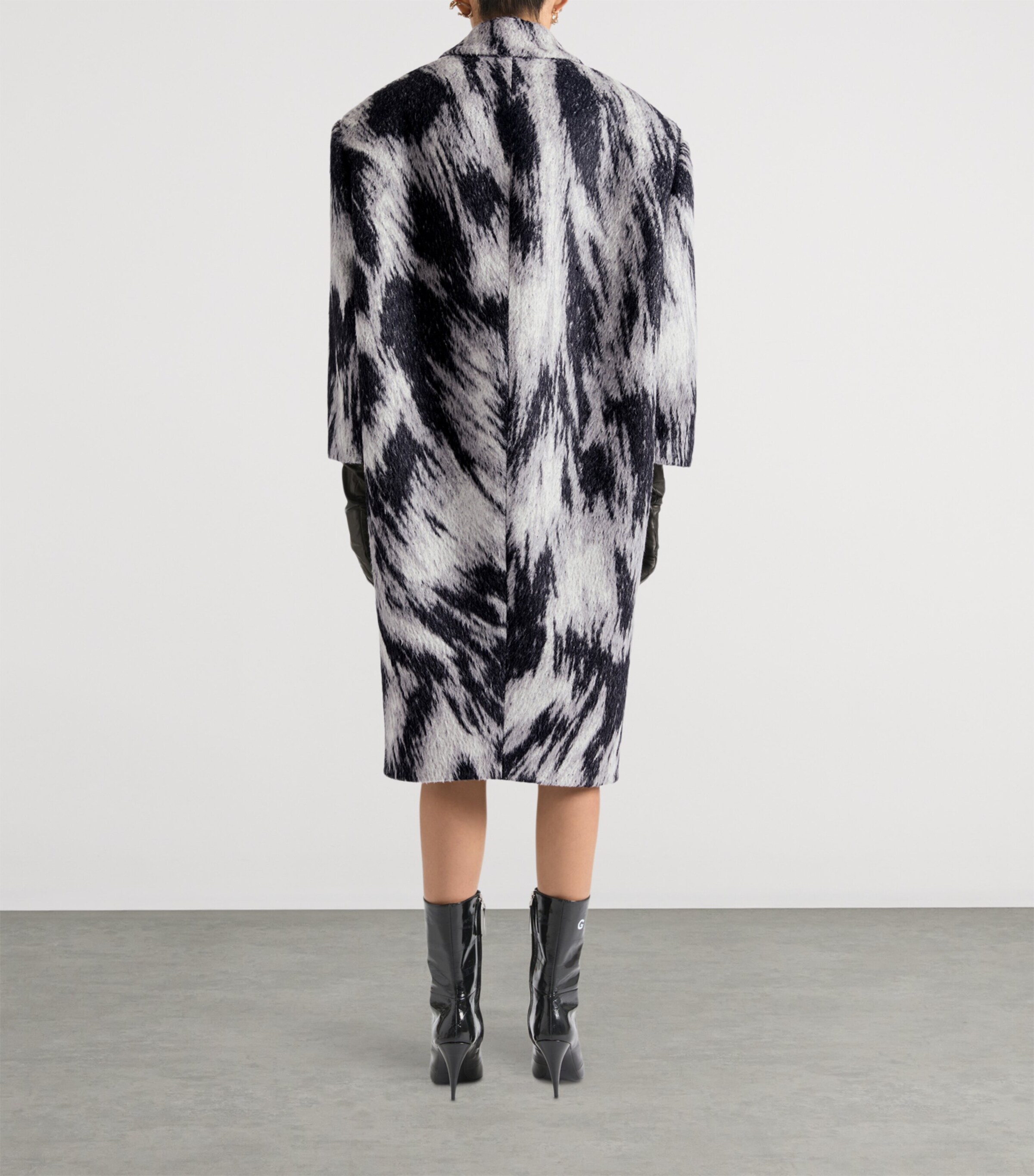 Wool-Llama Double-Breasted Coat GREY MIX Image 3