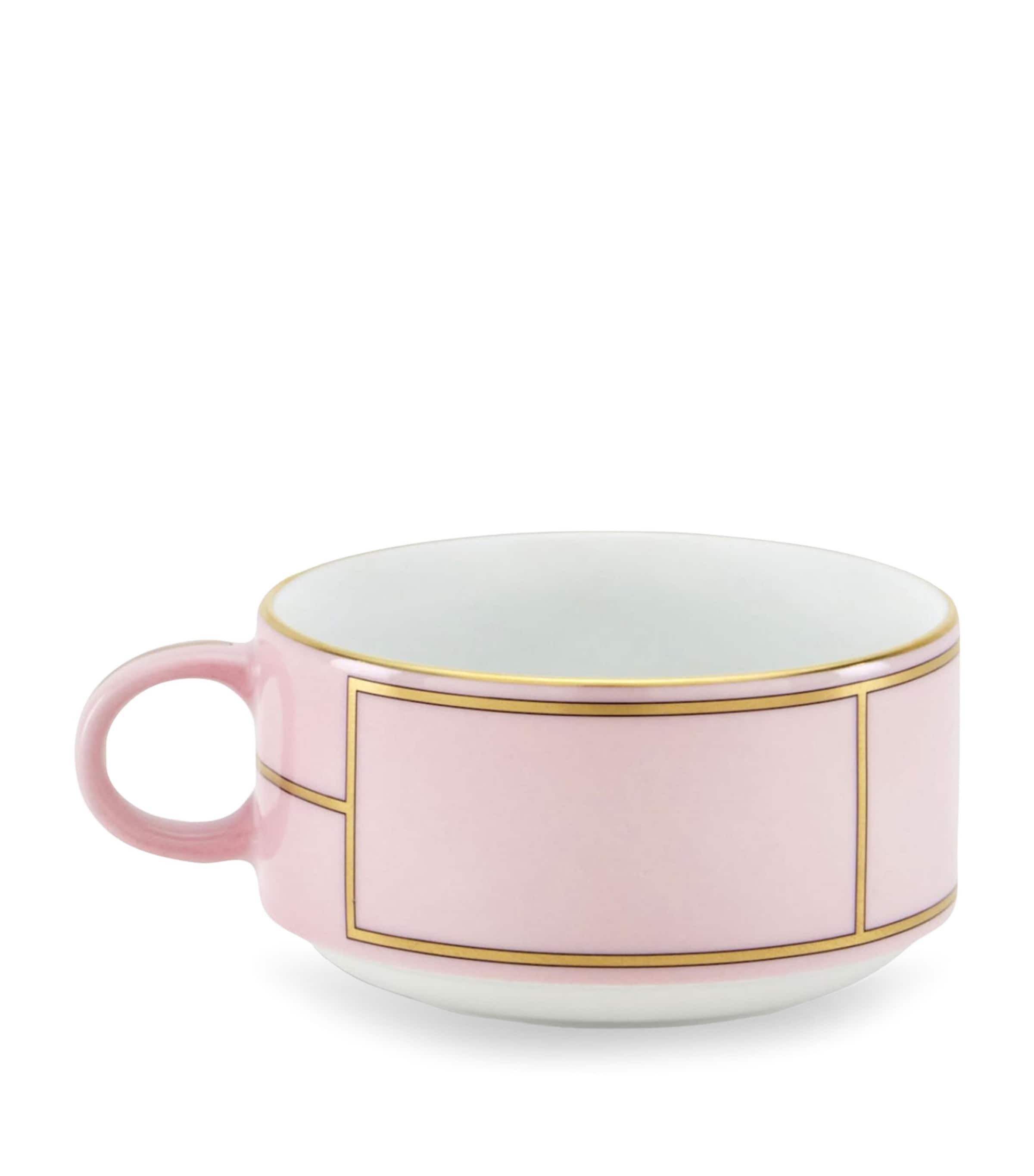 GINORI 1735 Porcelain Colonna Diva Rosa Teacup | Dining | Tableware | Tea Cups & Saucers