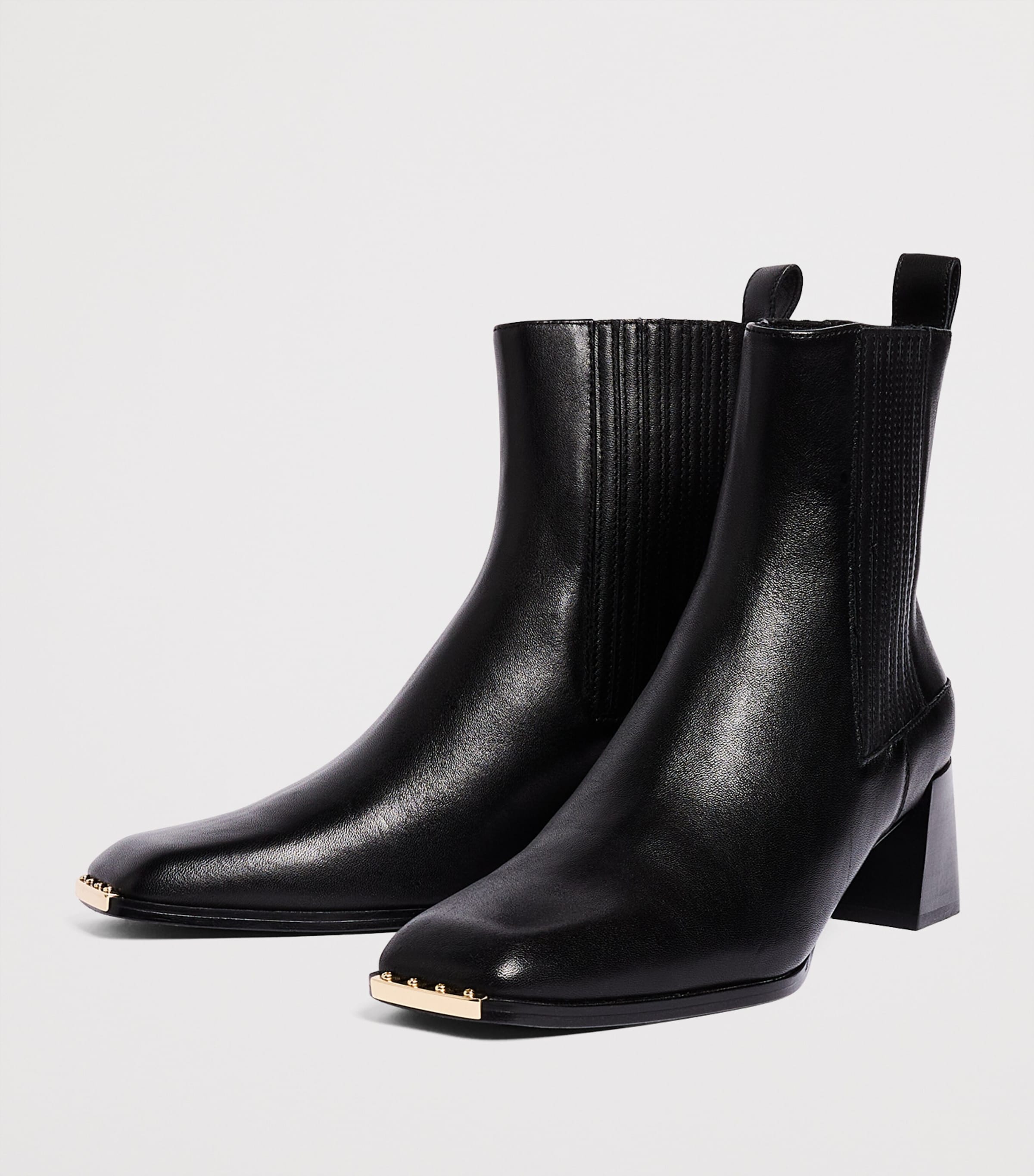 Sandro Paris Leather Ankle Boots 55 Black Image 3