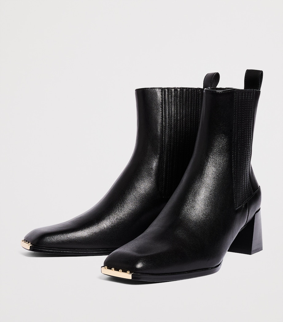 Sandro Paris Leather Ankle Boots 55 Black Image 3