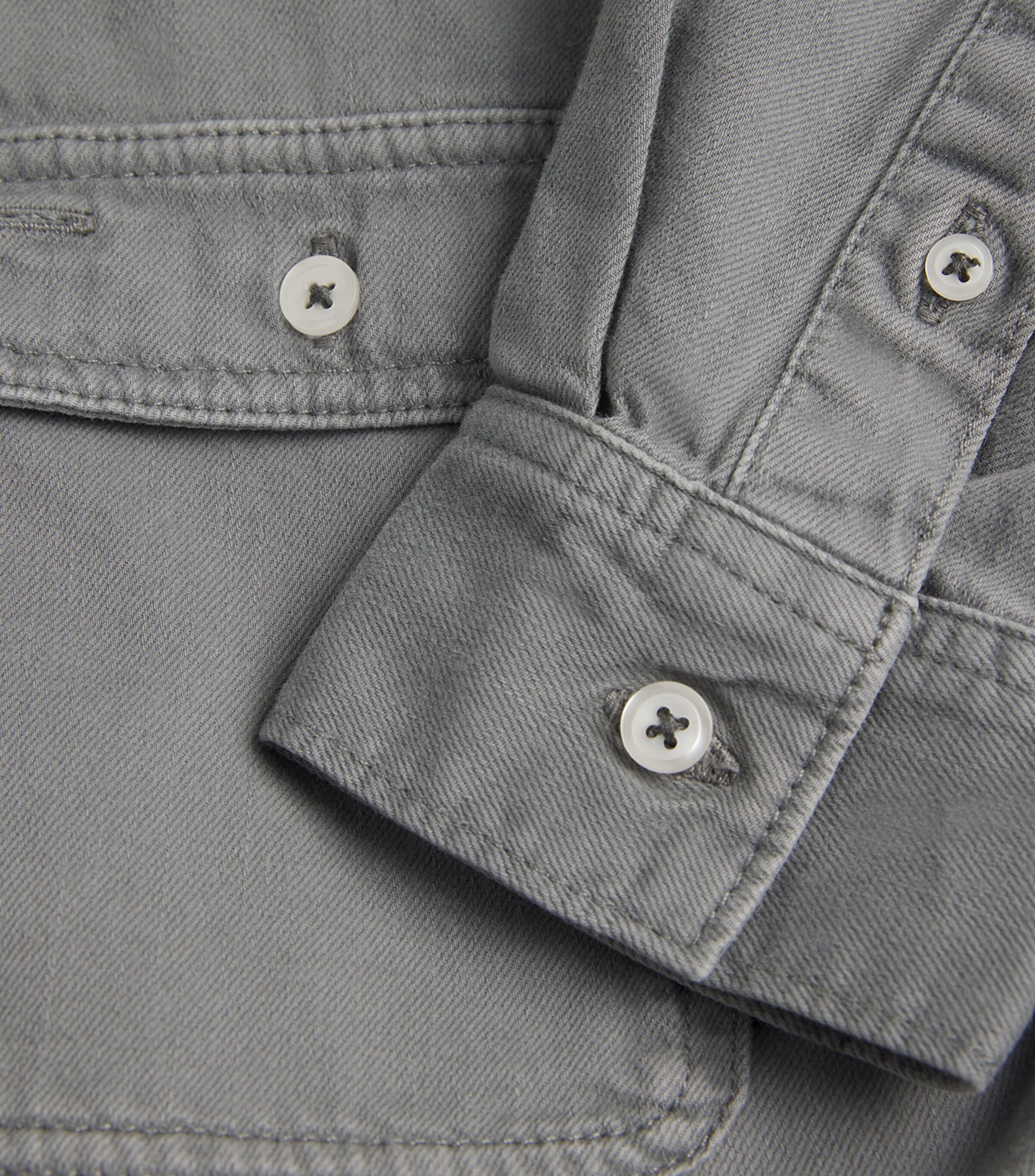 PAIGE Mens Denim Vintage Wash Shirt Vintage Mockingbird Image 5