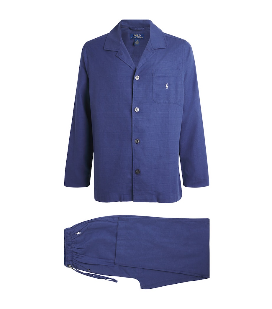 Cotton Check Pyjama Set FAIRWAY GLEN NVY Image 5