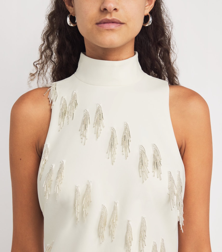 Cascade Micky Mini Dress IVORY/SILVER / IVSL Image 4