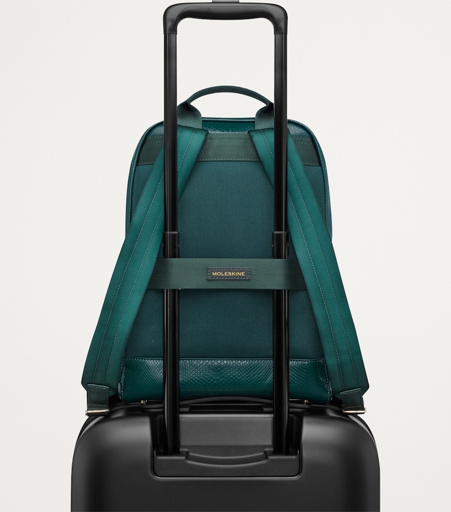 Vegan Leather Precious & Ethical Backpack GREEN Image 5