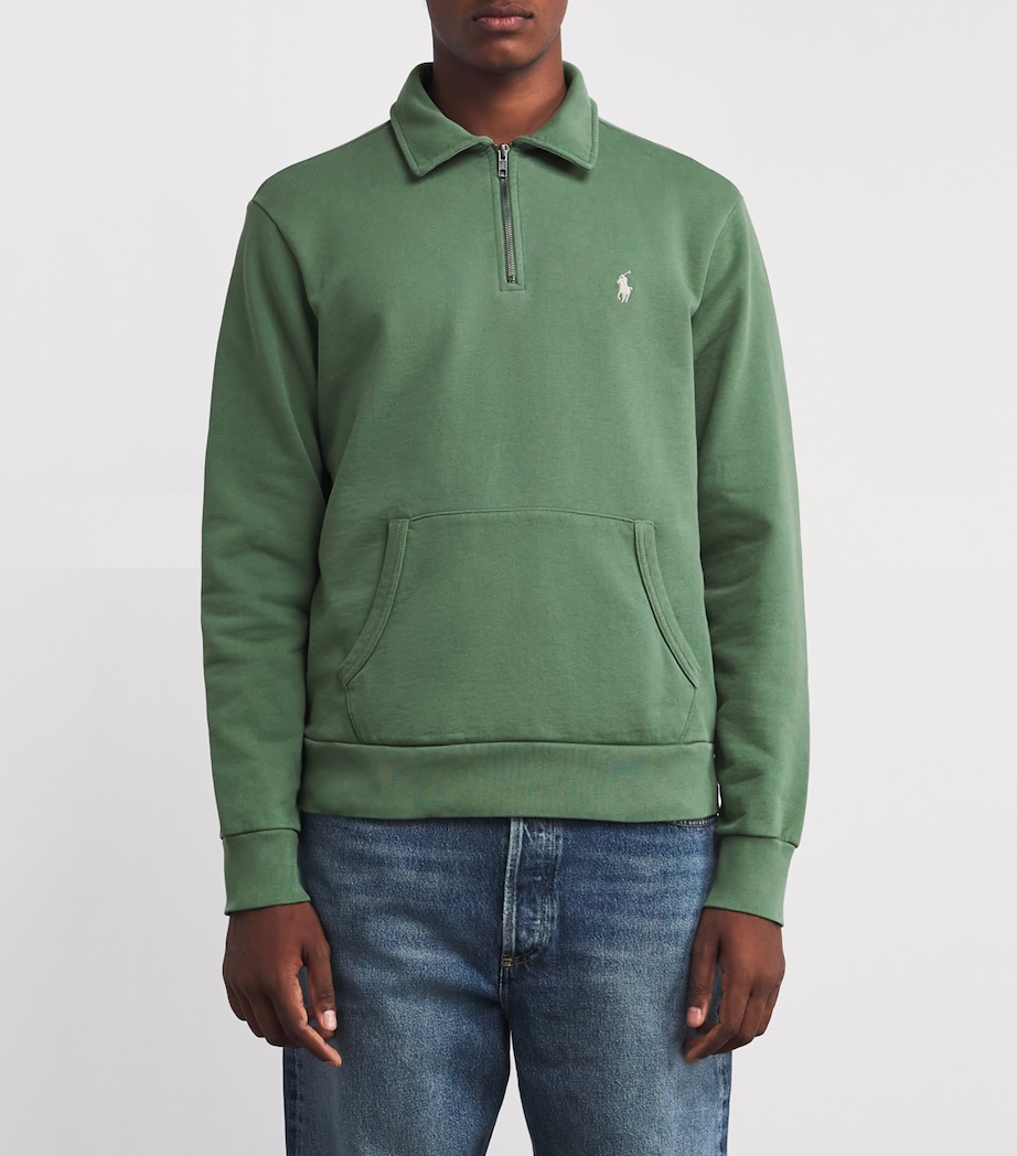 Cotton Polo Pony Sweater FATIGUE Image 3