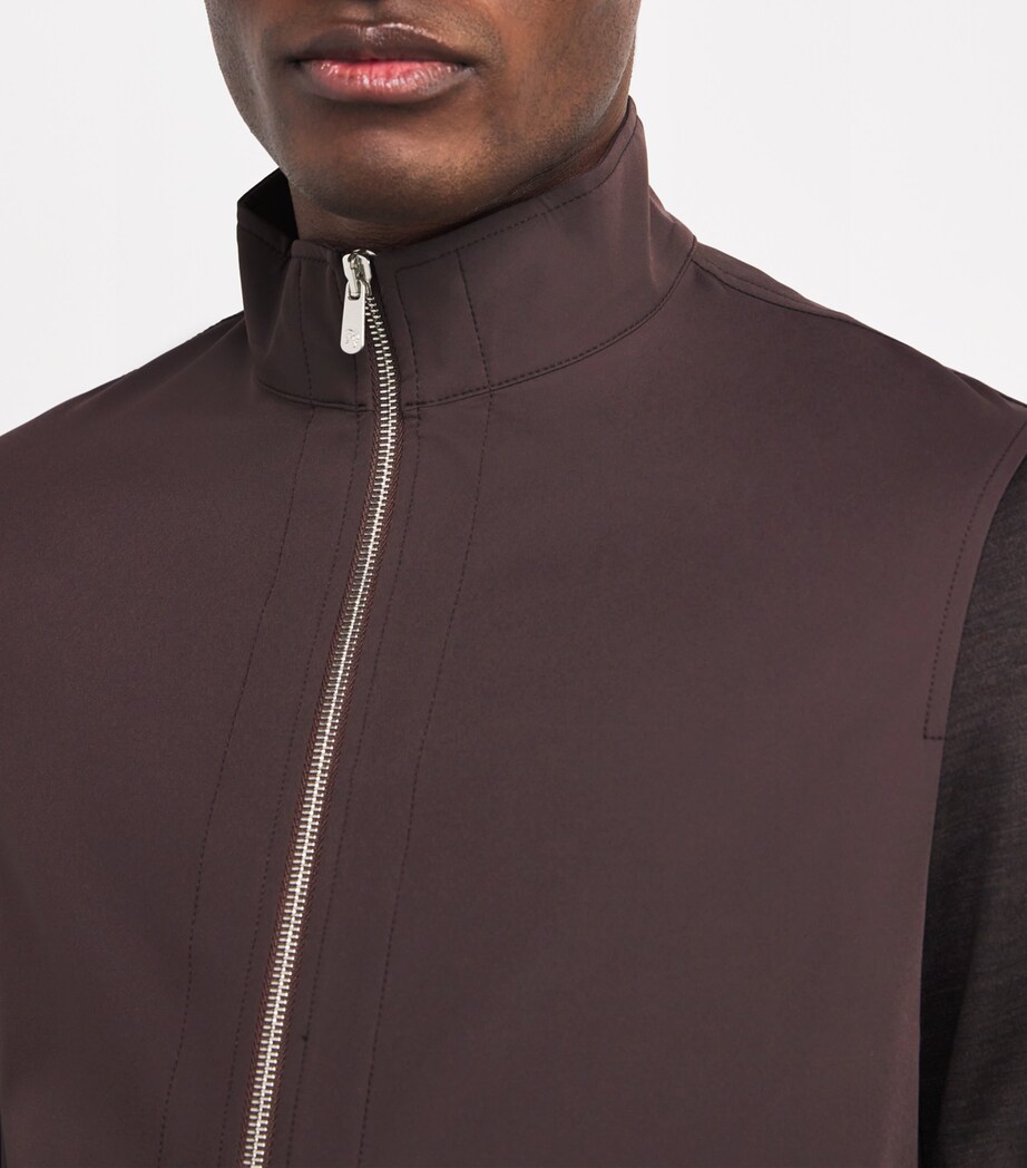 Wool Zip-Up Technical Jacket 04 BROWN Image 6