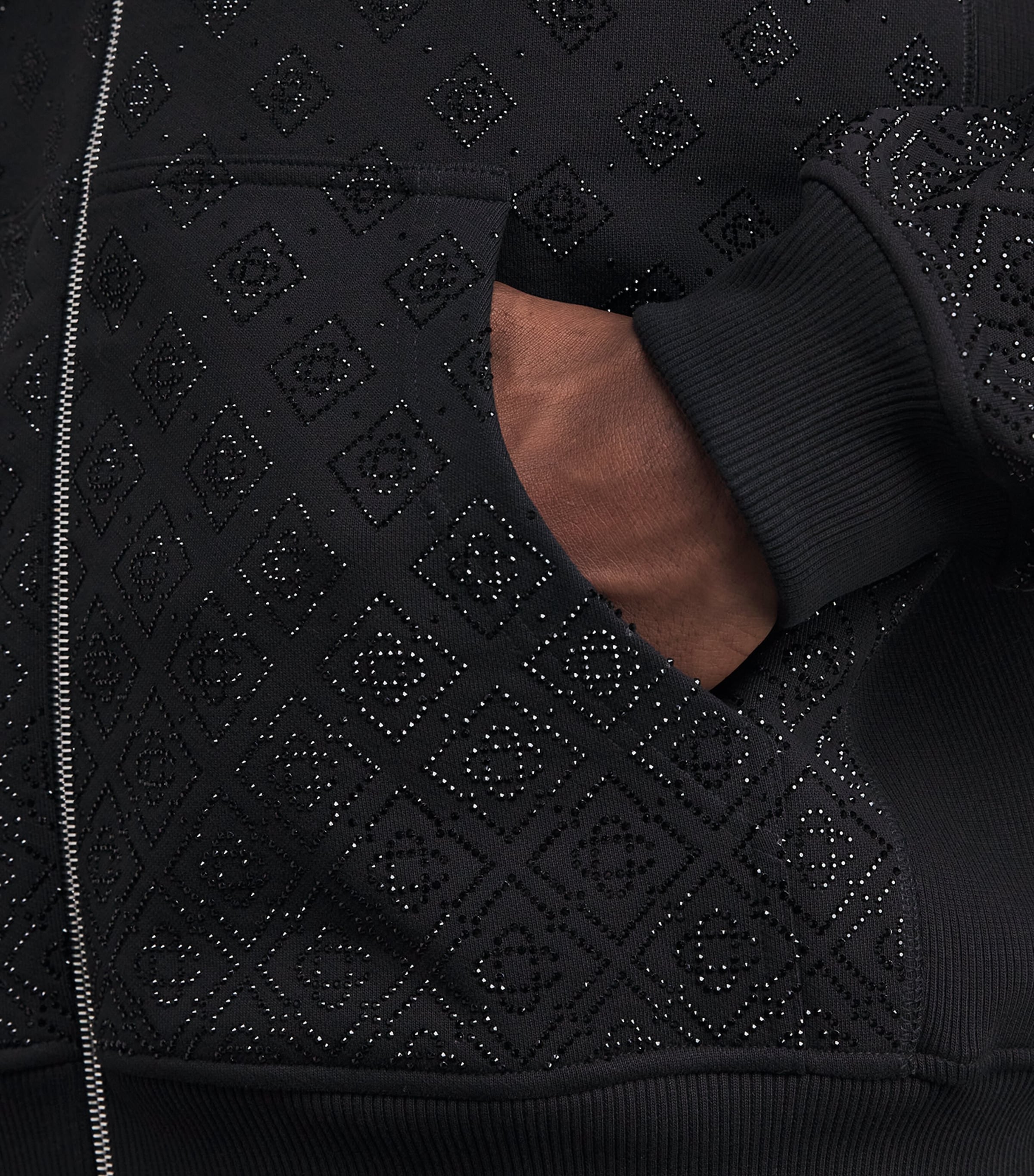 Crystal Monogram Zip-Up Hoodie CRYSTAL MONOGRAM Image 6