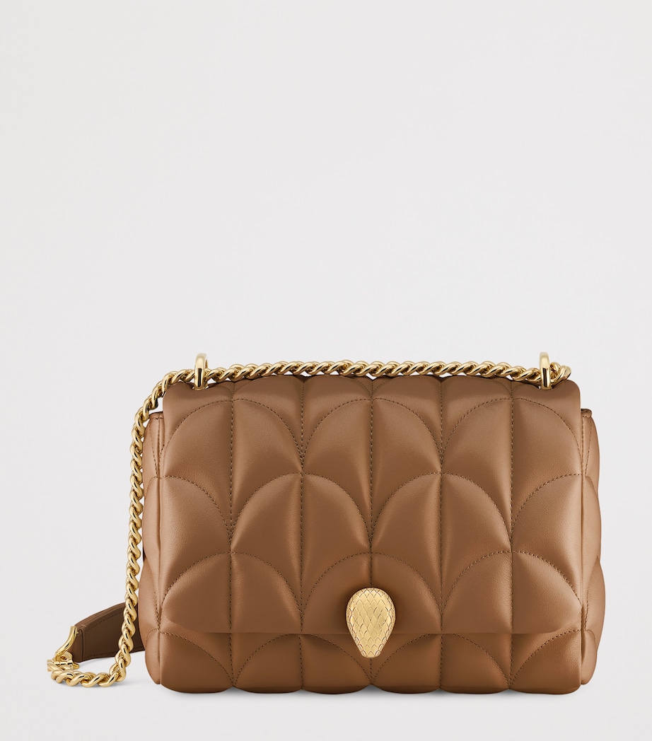 Bvlgari Calf Leather Serpenti Sugerloaf Shoulder Bag Brown Image 2