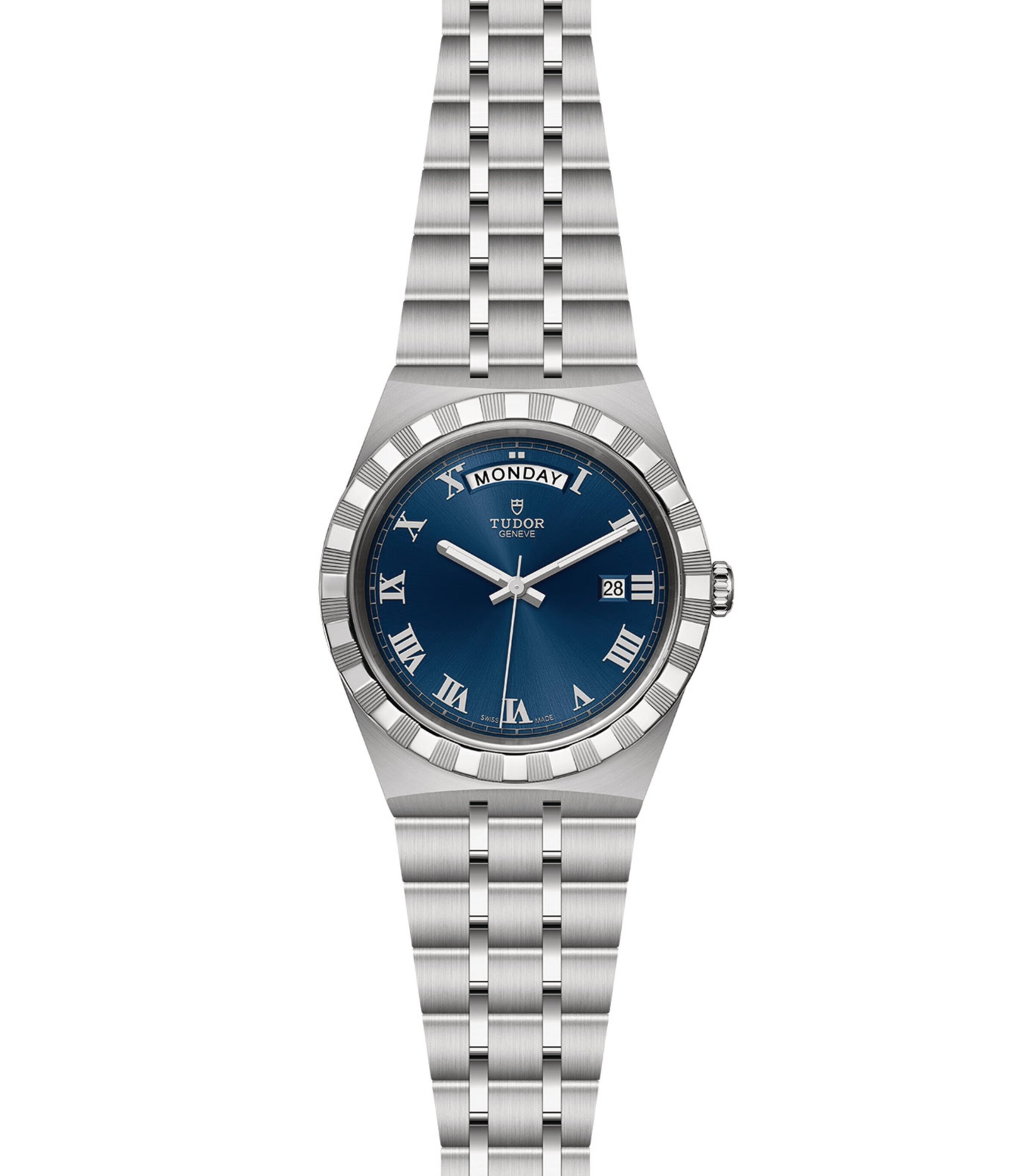 TUDOR Royal Day + Date Stainless Steel Watch 41mm Blue Image 5