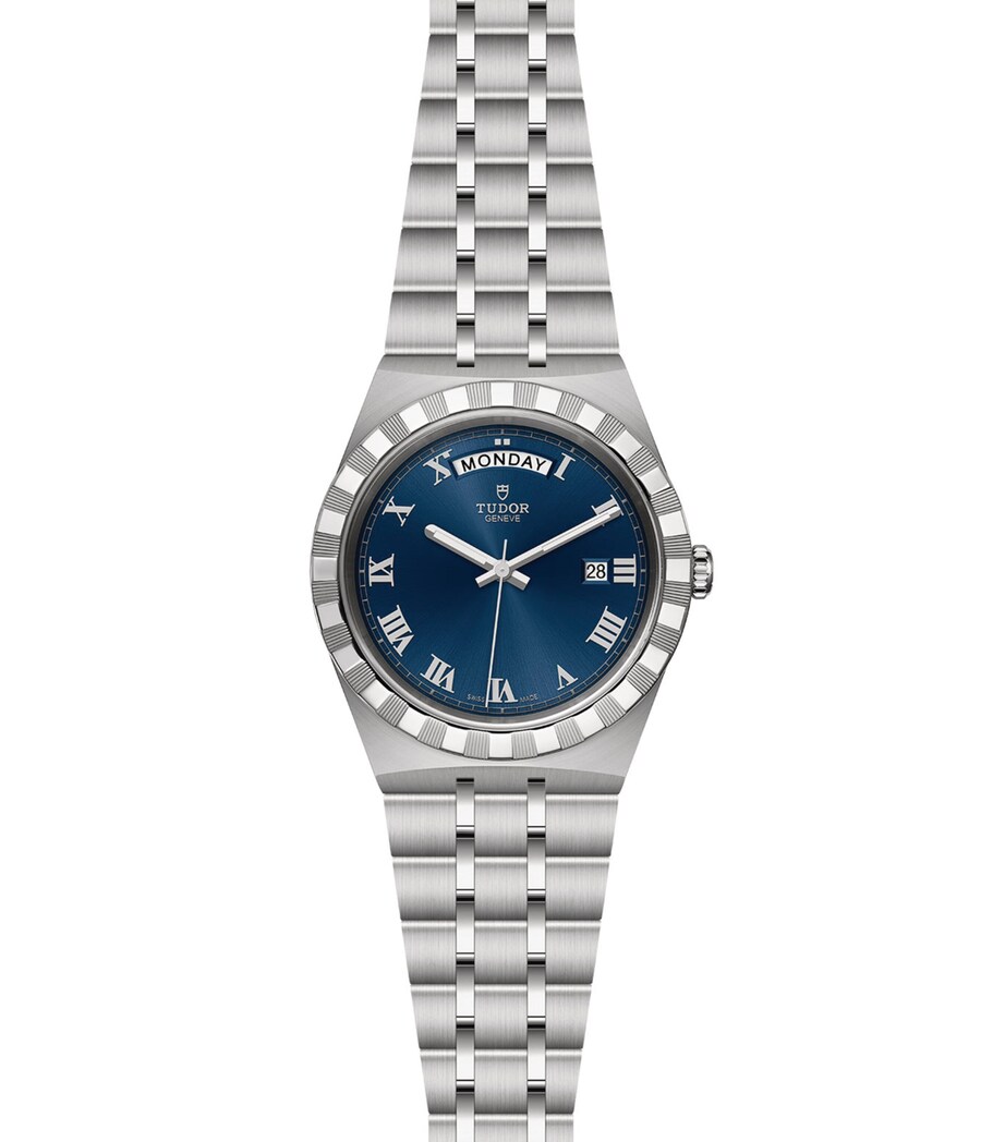 TUDOR Royal Day + Date Stainless Steel Watch 41mm Blue Image 5