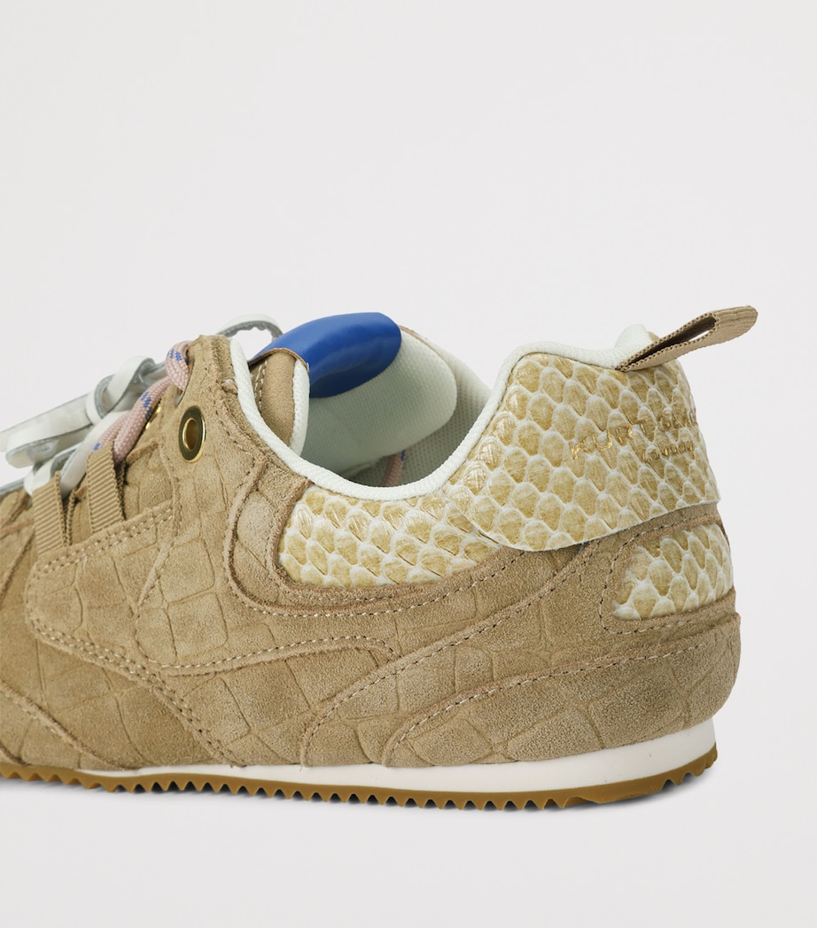 Kurt Geiger London Suede Slim Runner Sneakers Beige Image 3