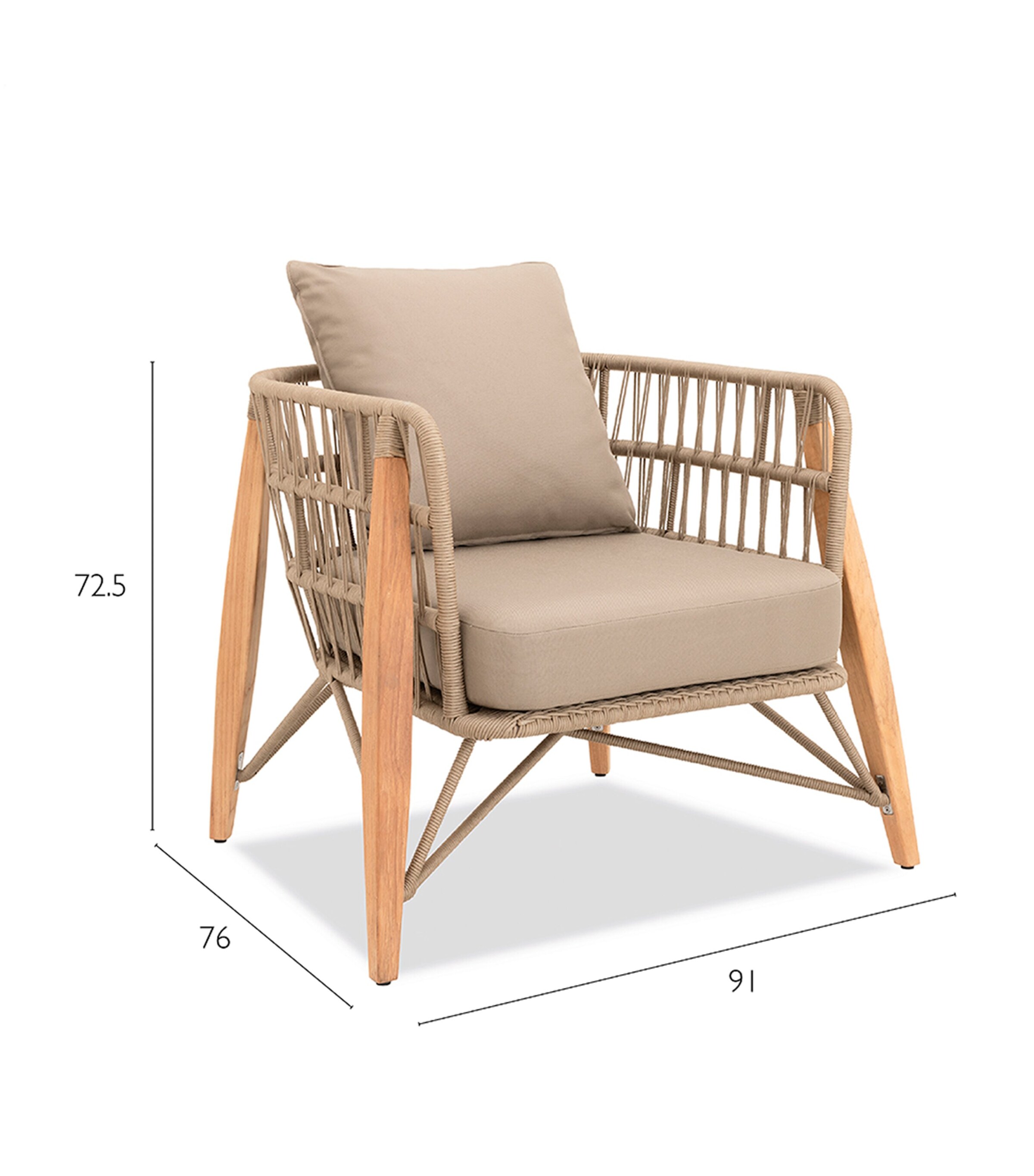 Pimlico Club Outdoor Armchair TAUPE Image 8
