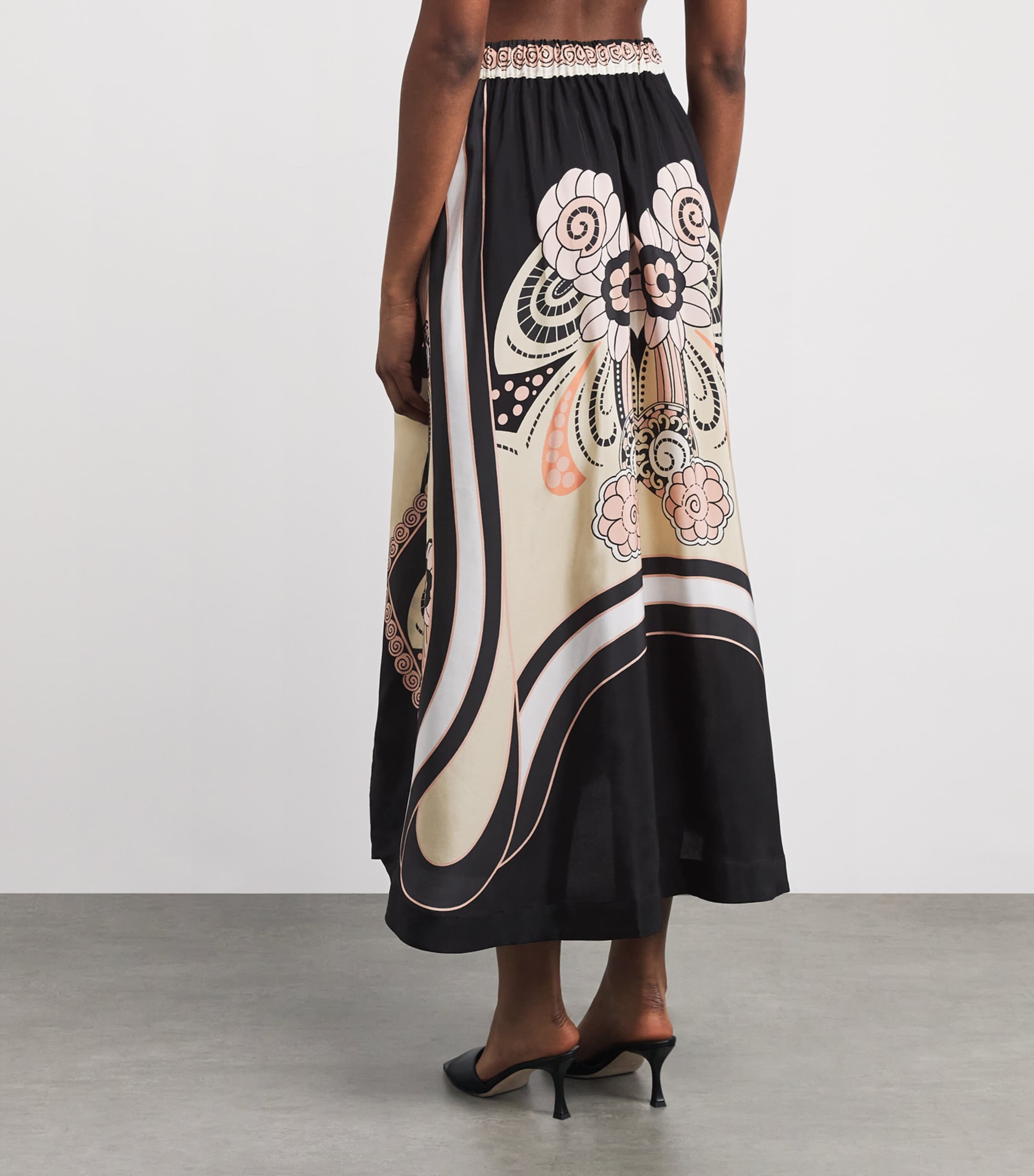 La Doublej Womens Silk Ambrosia Midi Skirt Placée Image 5