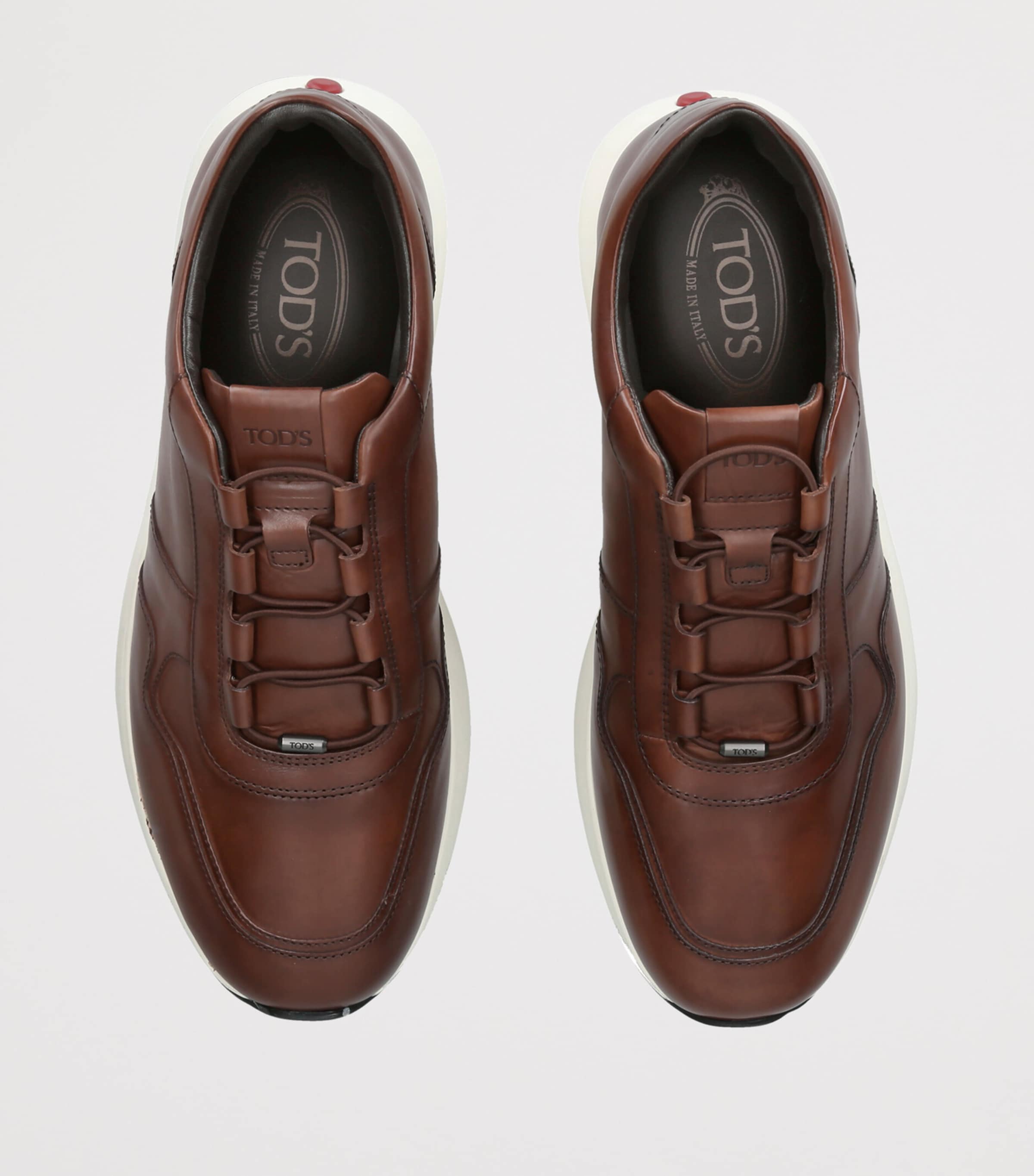 Tod's Leather All Elastico Sportivo Sneakers Brown Image 3