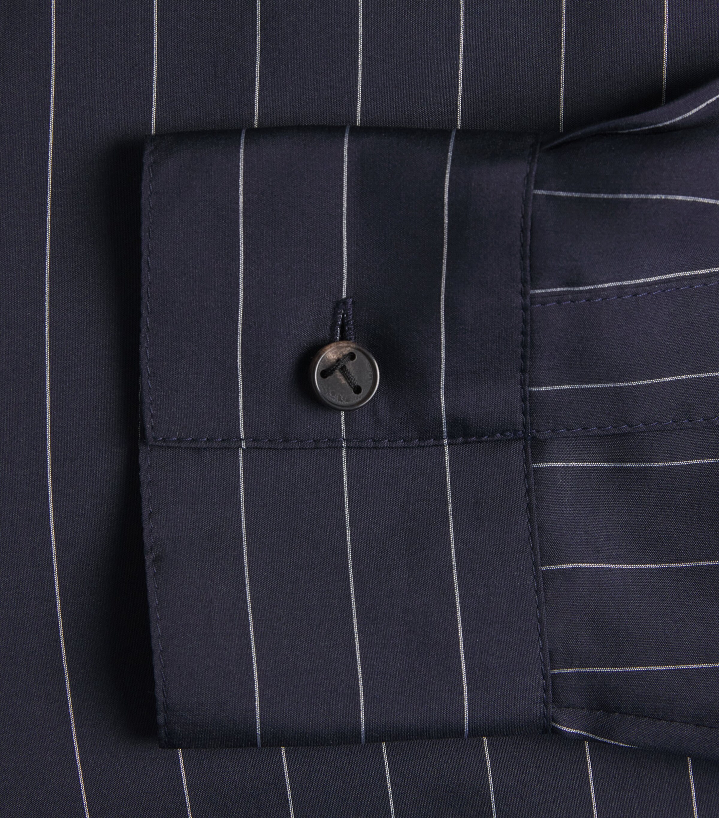 Lafayette 148 Womens Silk-Blend Pinstripe Shirt Ink Multi Image 7