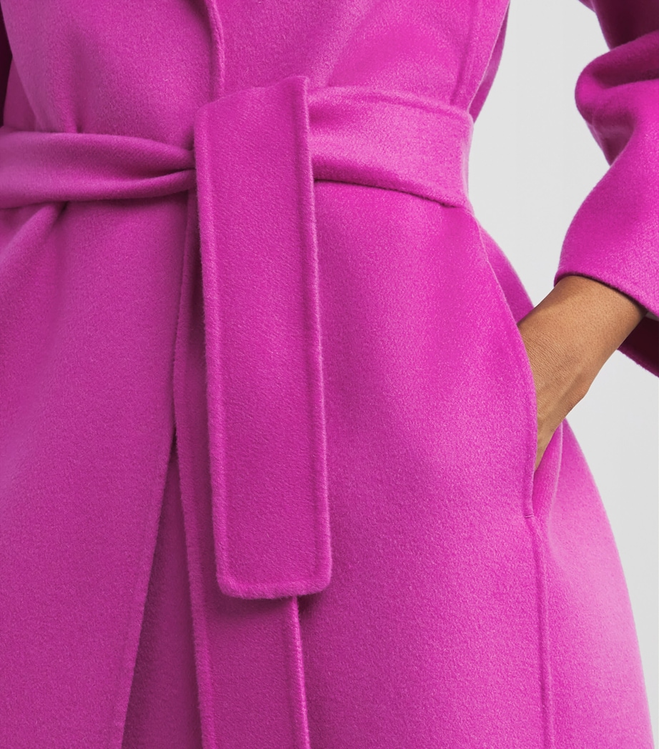 Virgin Wool Arona Wrap Coat FUCHSIA Image 6
