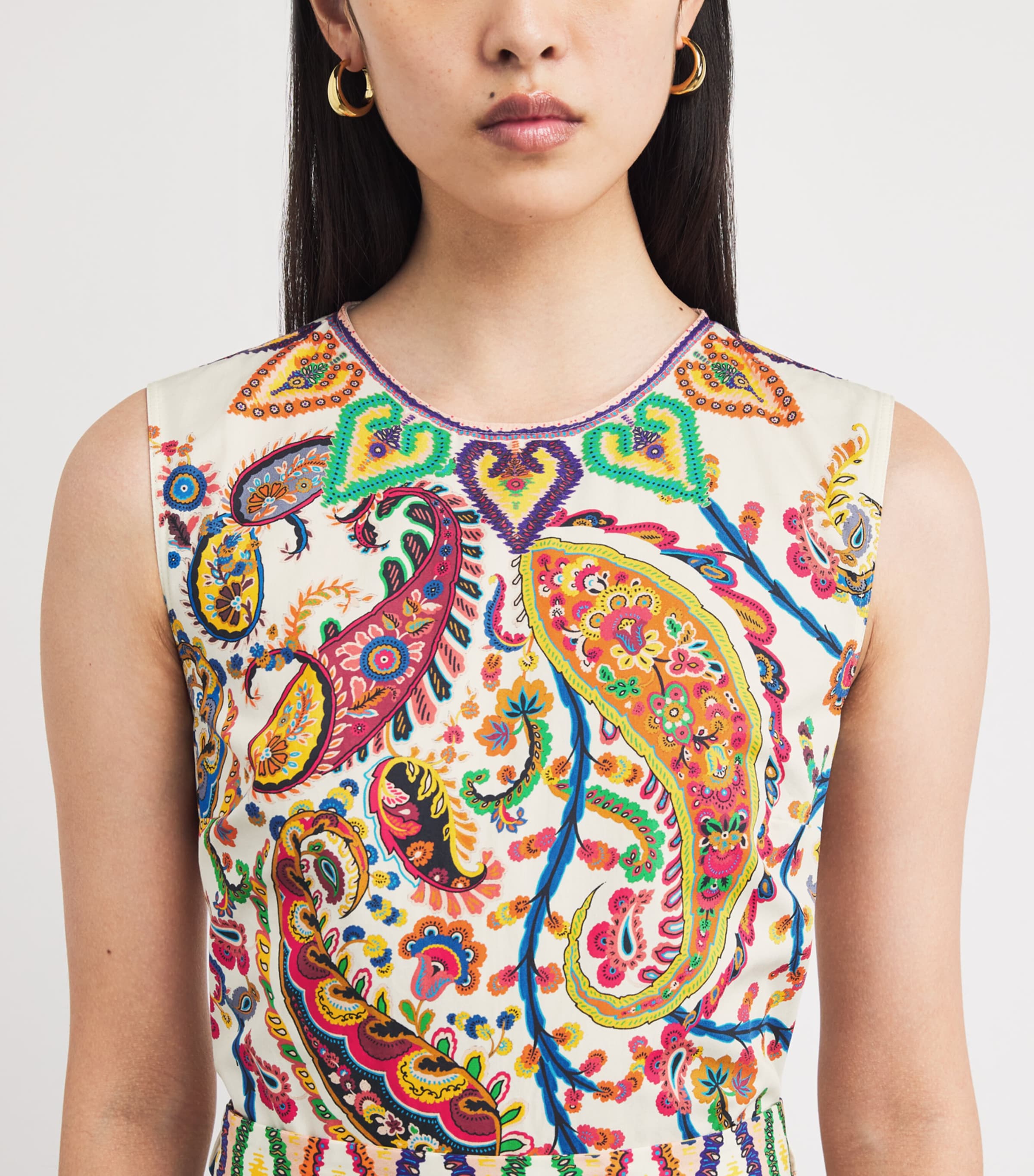 Cotton Paisley Maxi Dress X0800 Image 6