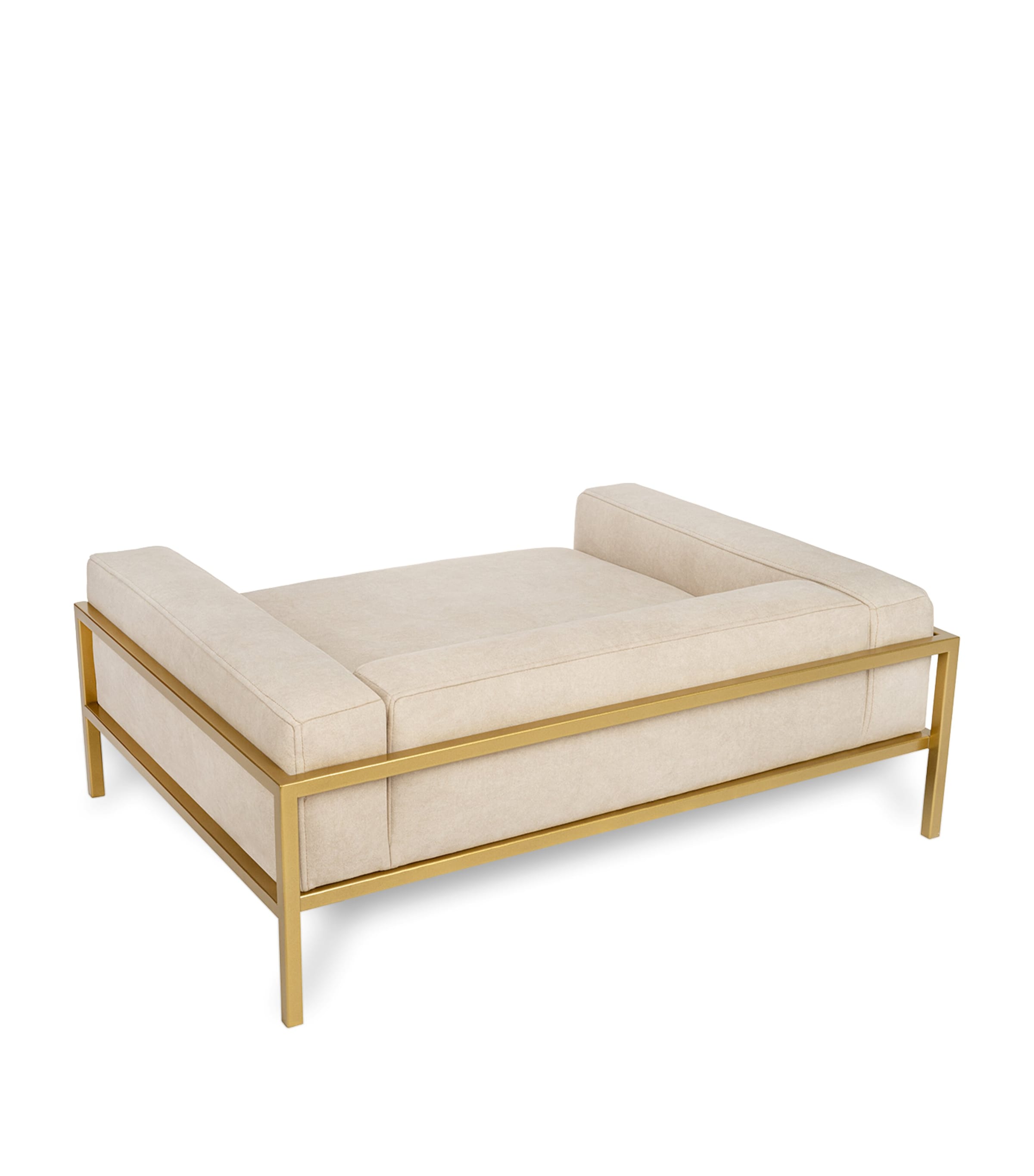 Small Kensington Dog Sofa BEIGE+GOLD Image 3