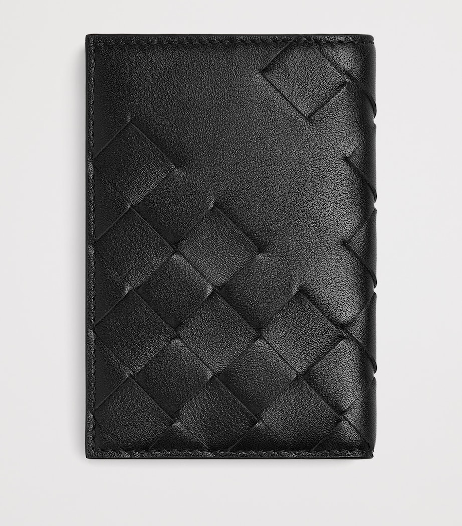 Leather Intrecciato Bifold Card Holder 8803 Image 2
