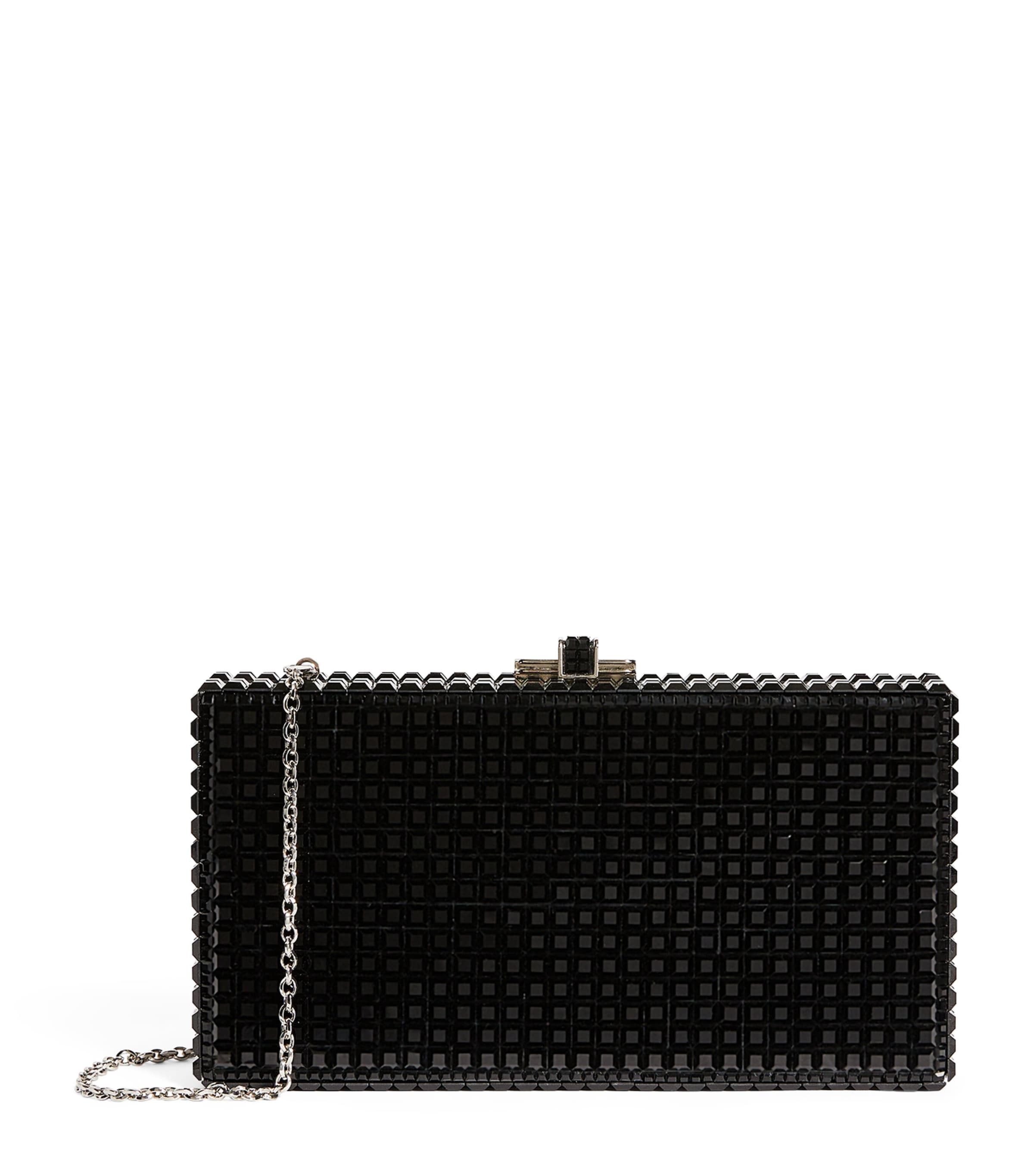 Judith Leiber Sleek Rectangle Clutch Bag In Black