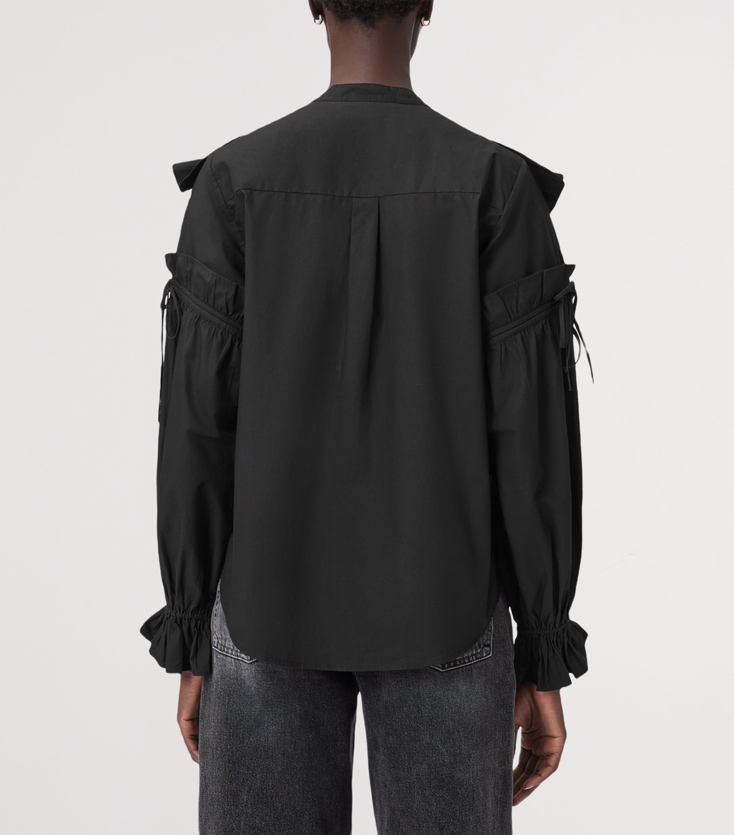 Cotton Poplin Lulu Shirt BLACK Image 6