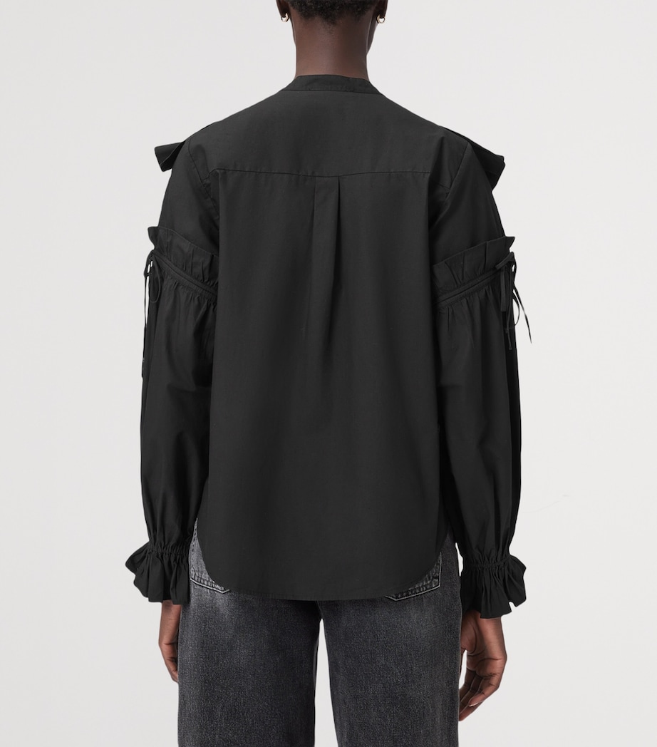 Cotton Poplin Lulu Shirt BLACK Image 6