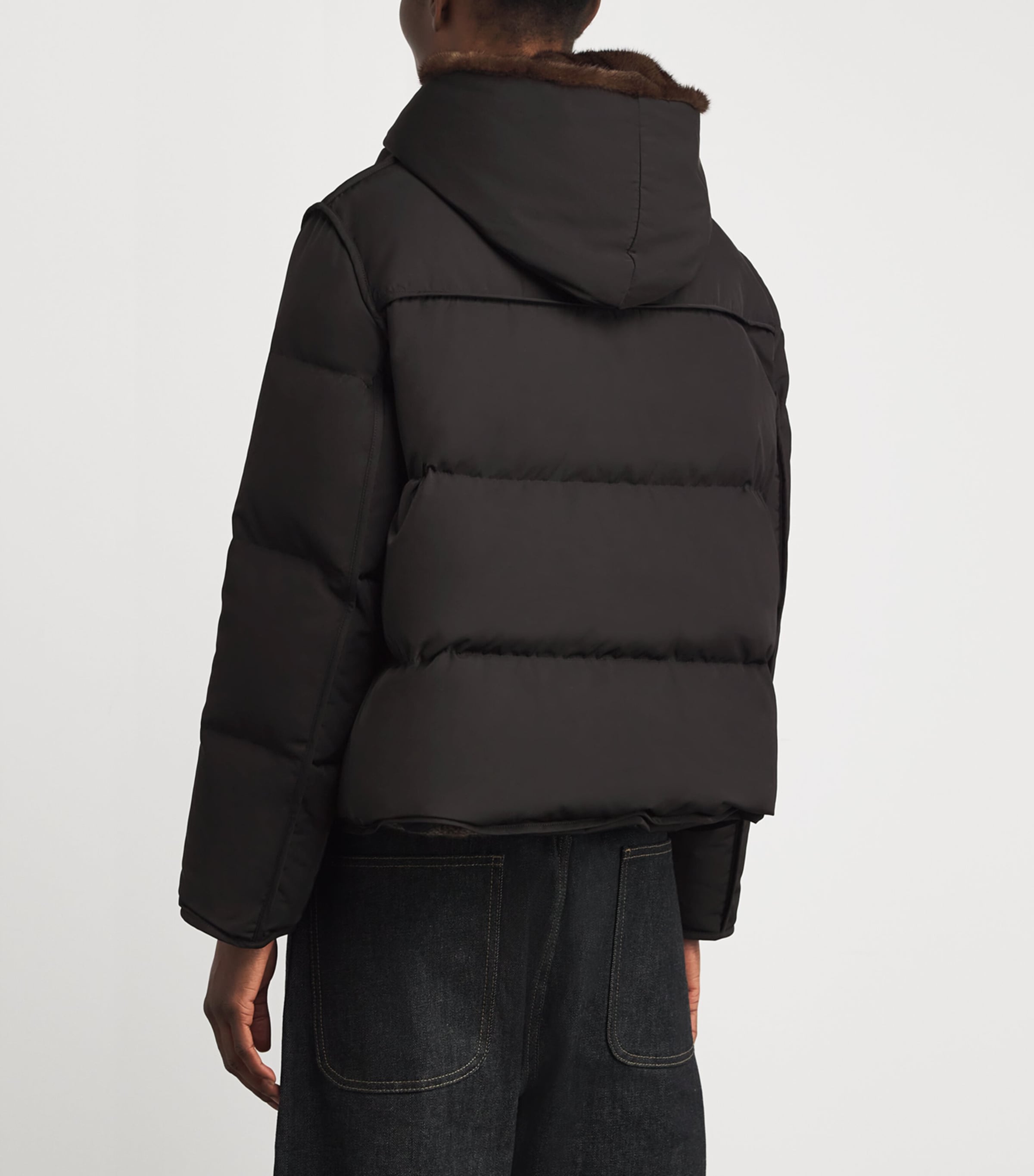 Down-Mink Technical Puffer Jacket (55cm) B1163 Image 4