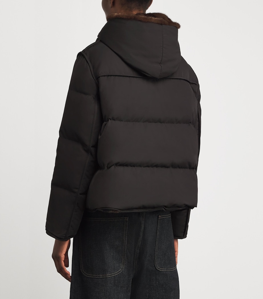 Down-Mink Technical Puffer Jacket (55cm) B1163 Image 4